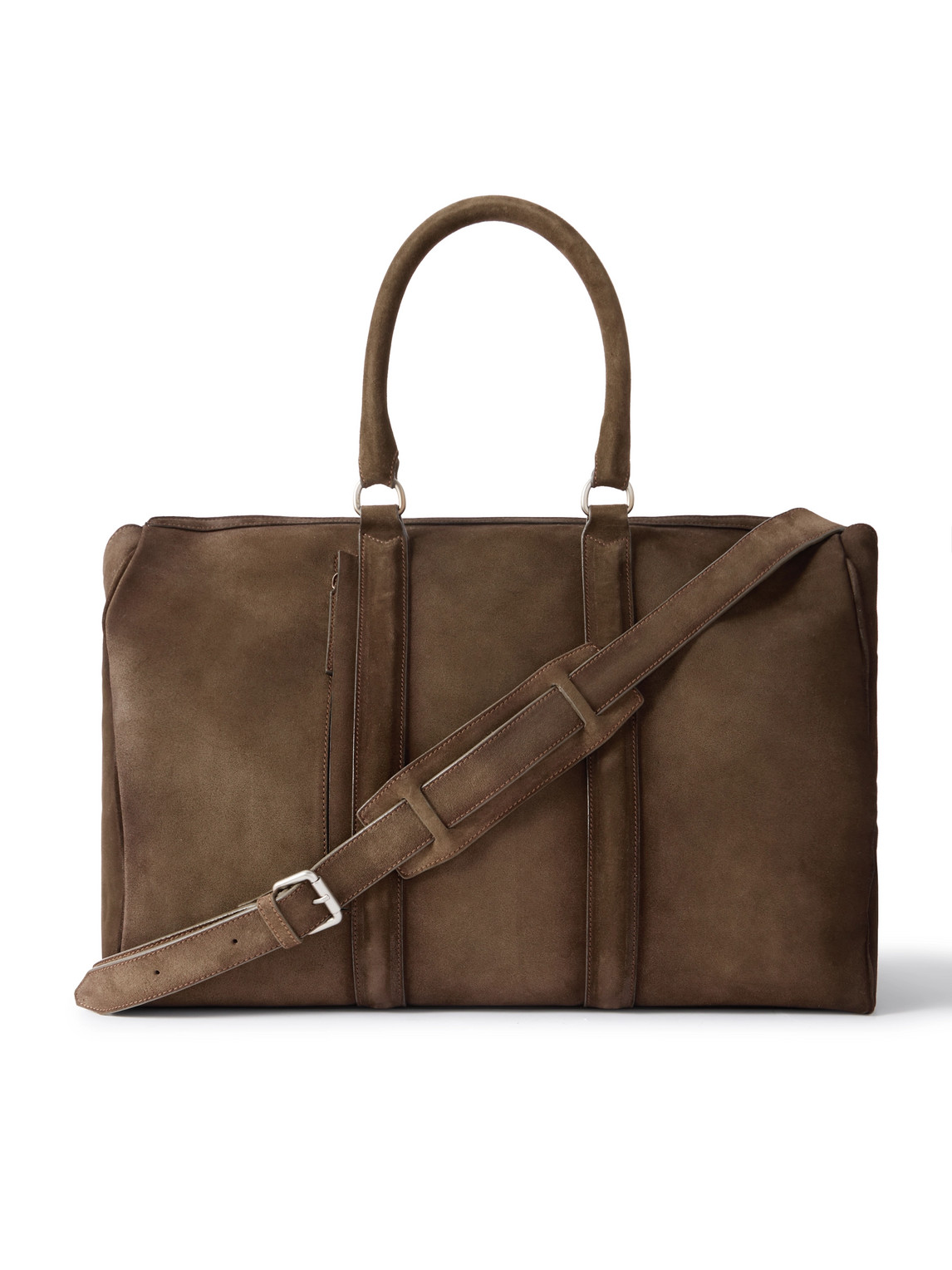 Officine Creative Quentin 009 Airbrushed Suede Weekend Bag In Brown