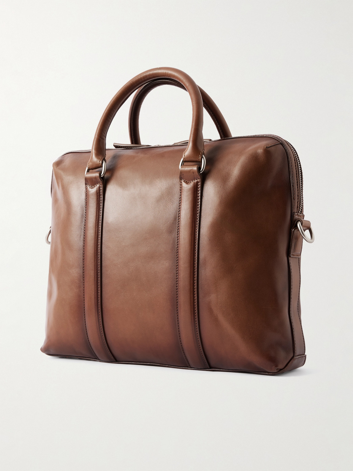 Officine Creative Quentin 019 Leather Briefcase In Brown