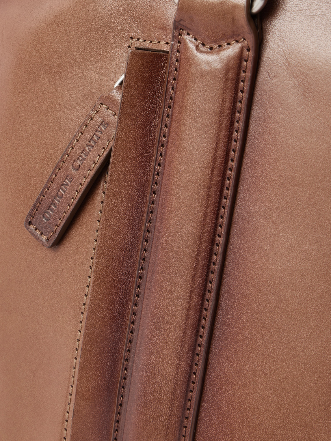 Officine Creative Quentin 019 Leather Briefcase In Brown