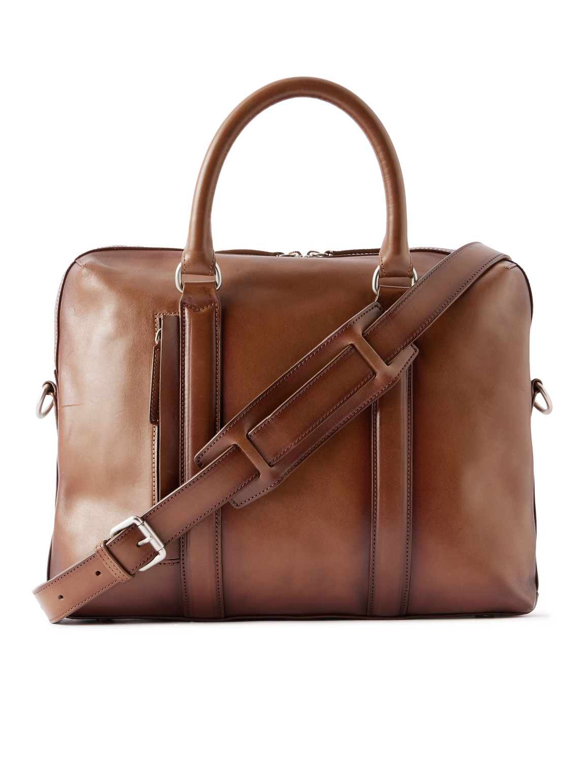 Officine Creative Quentin 019 Leather Briefcase In Brown