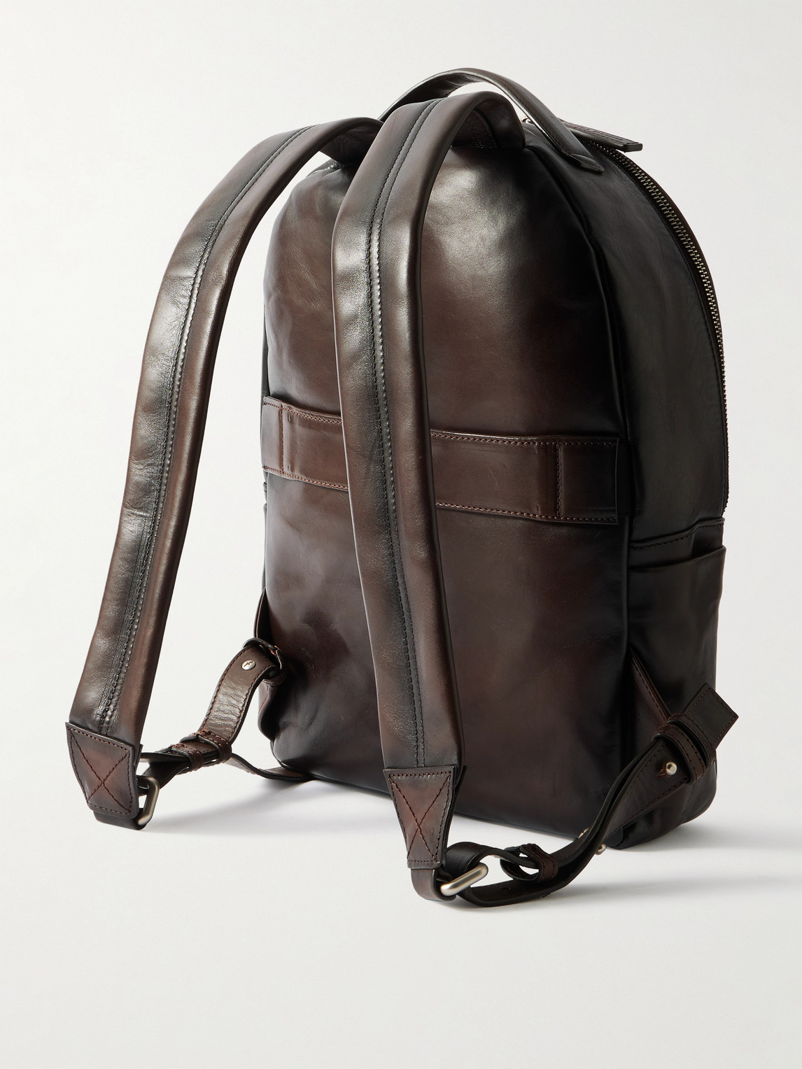 Officine Creative Quentin 20 Leather Backpack In Brown