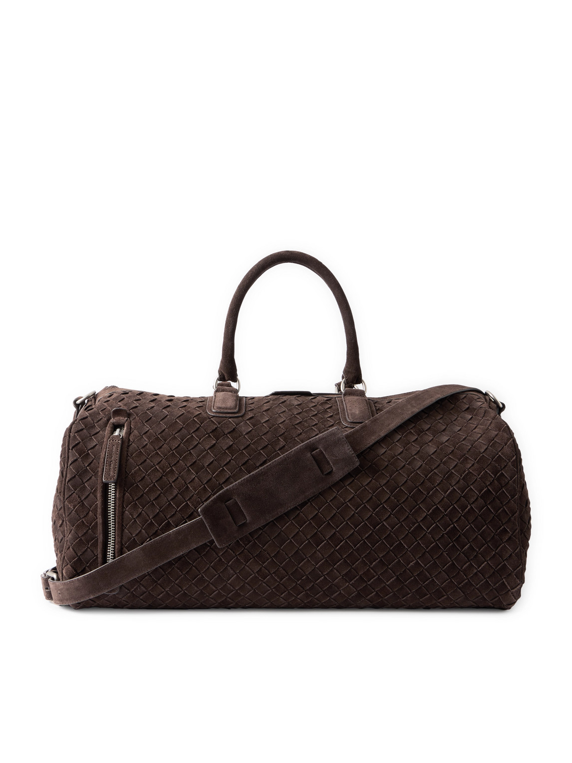 Officine Creative Woven Suede Holdall In Brown