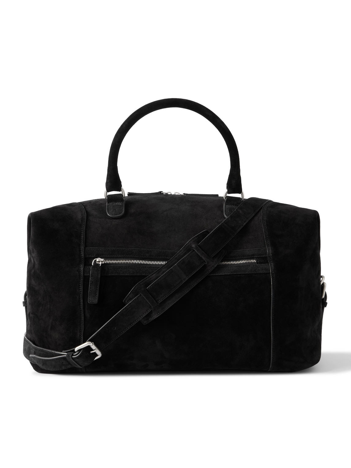 Officine Creative Jules 002 Suede Weekend Bag In Black