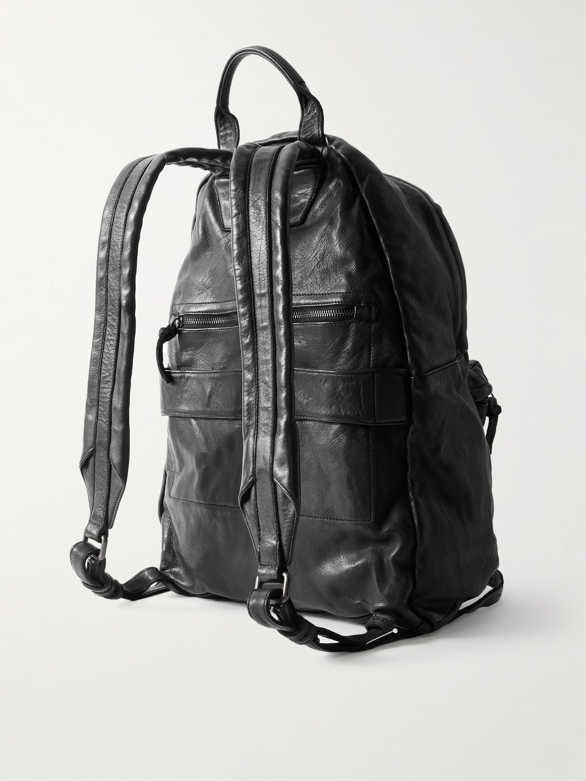 Officine Creative Oc Pack Leather Backpack In Black