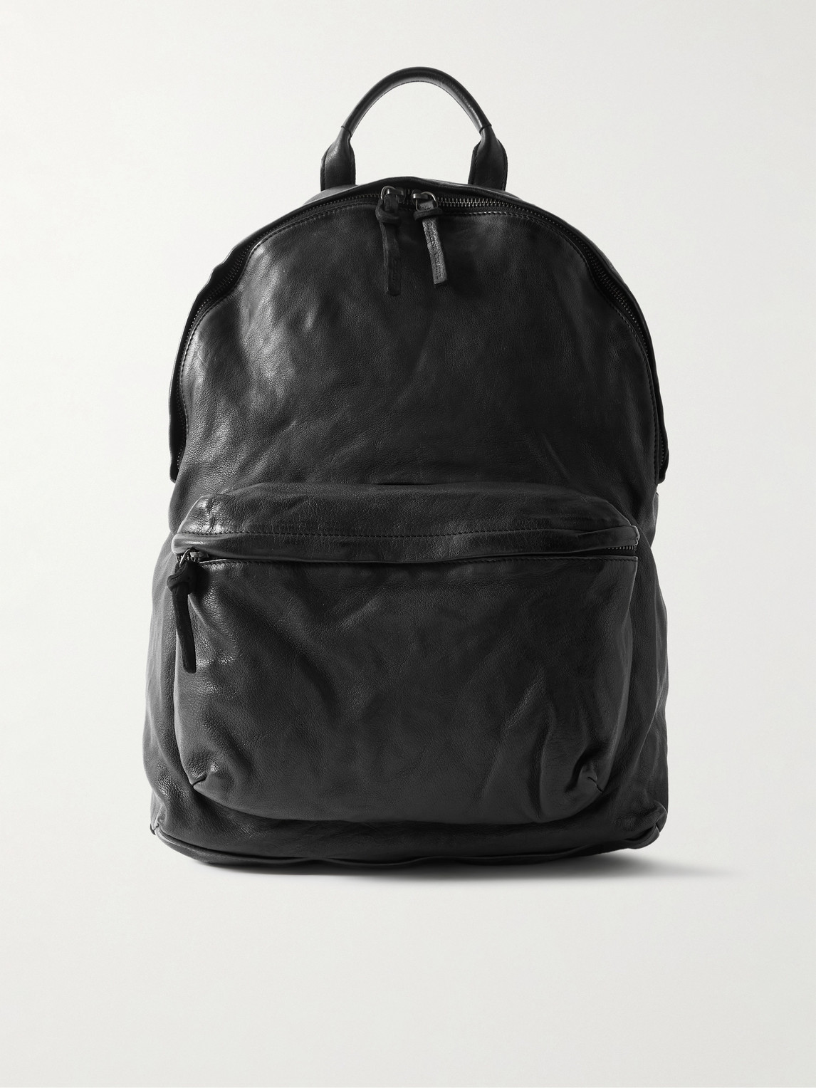 Officine Creative Oc Pack Leather Backpack In Black