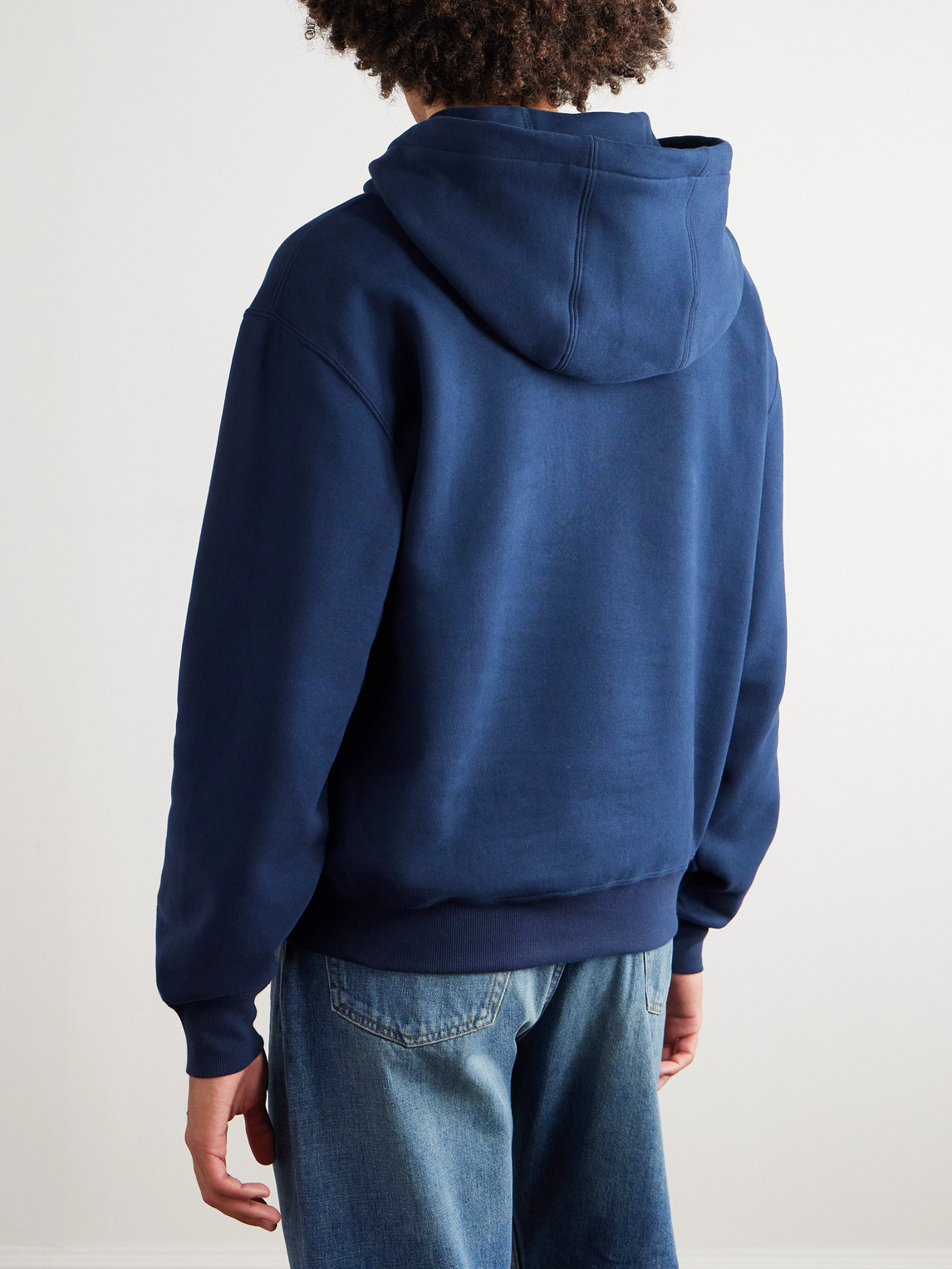 Logo-Embroidered Cotton-Jersey Hoodie