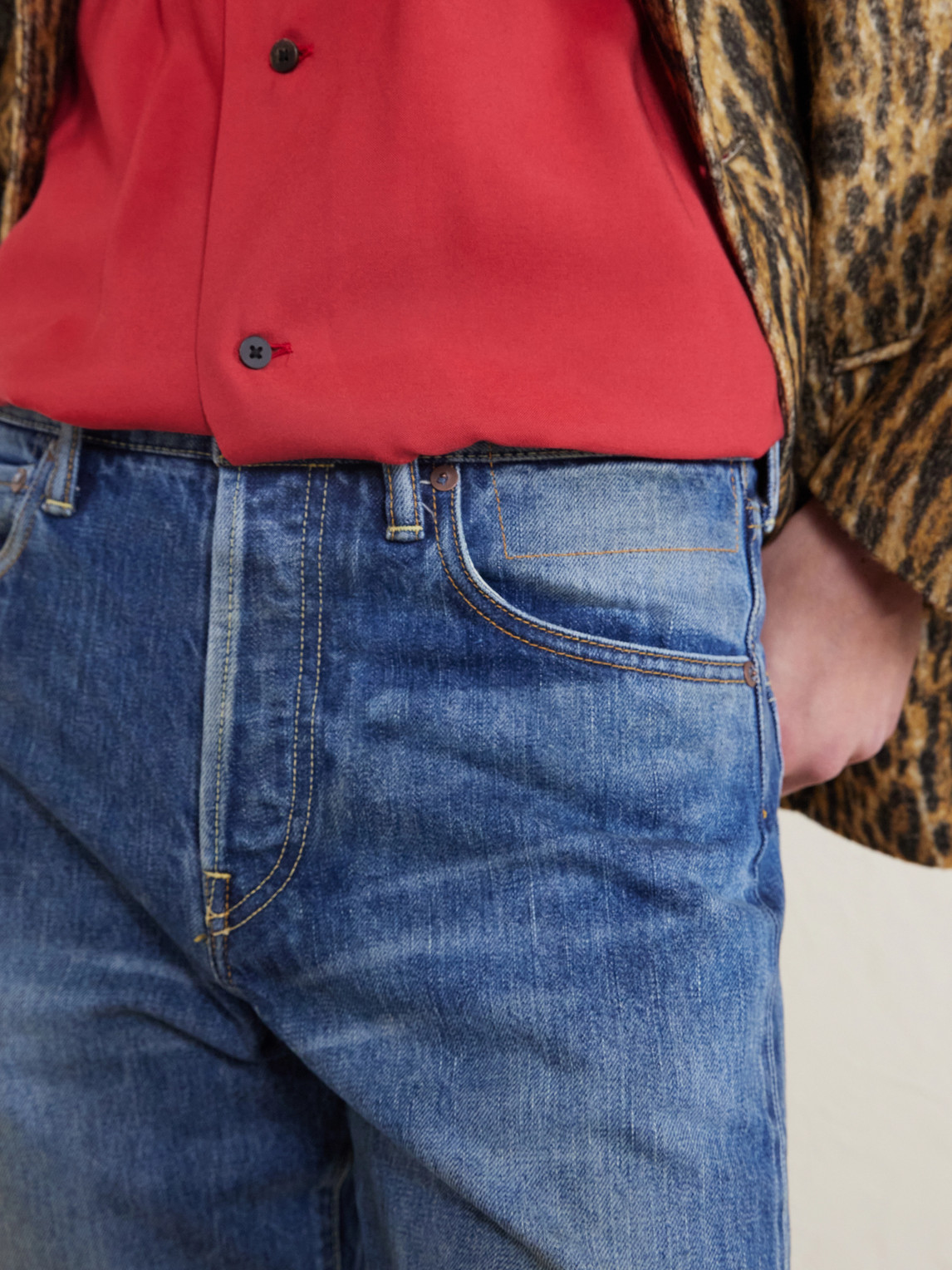 Social Sculpture 01 Straight-Leg Distressed Jeans