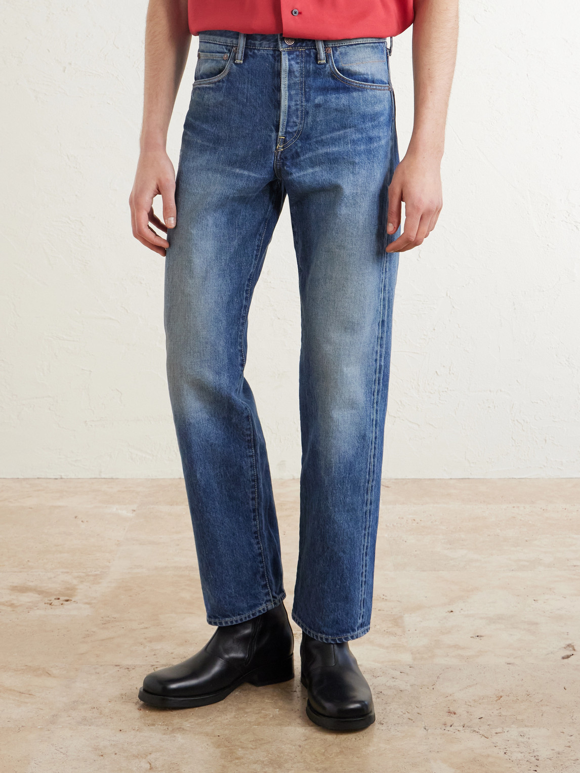  Visvim - Social Sculpture 01 Straight-leg Distressed Jeans - Men - Blue - Uk/us 30 