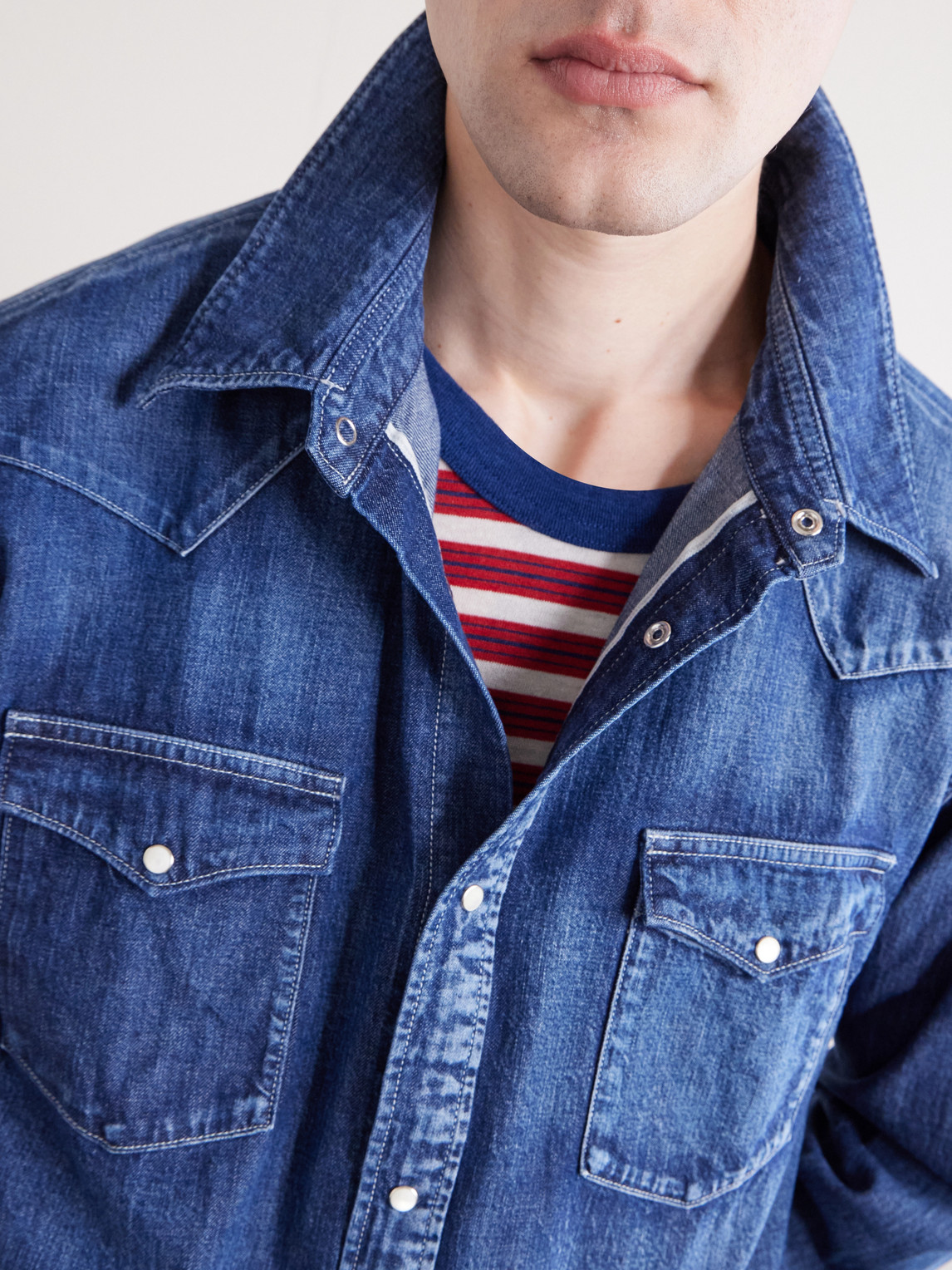 Visvim Denim Western Shirt In Blue