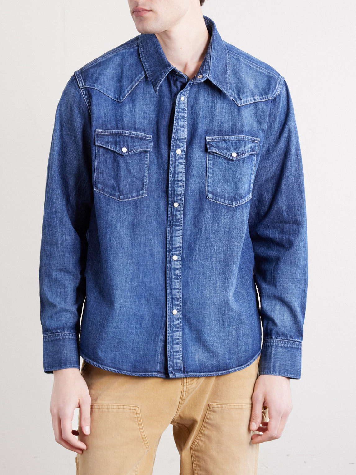 Visvim Denim Western Shirt In Blue