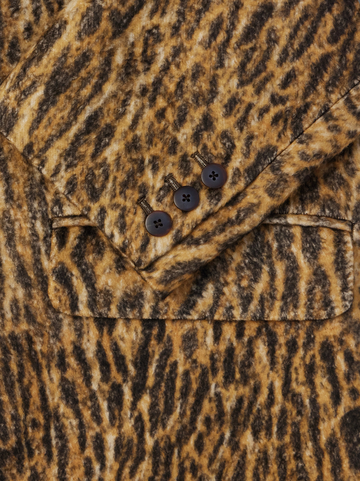Visvim Bowen Leopard-print Silk Blazer In Brown