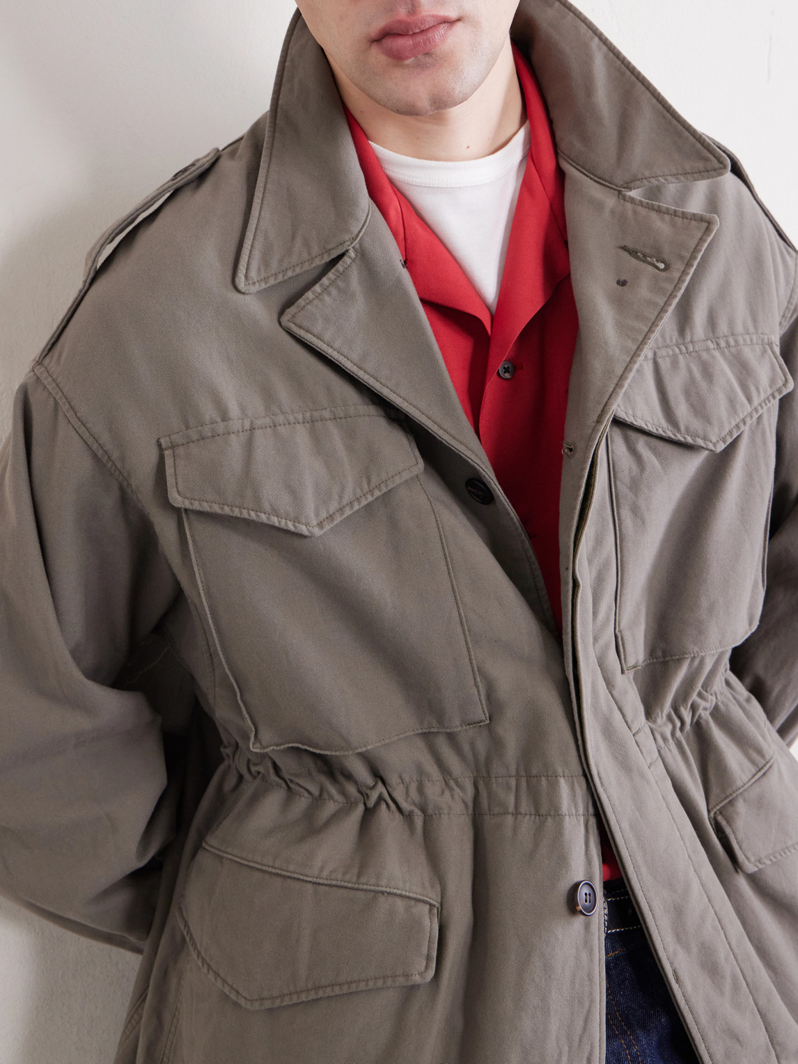 Visvim Achse Cotton-blend Field Jacket In Gray