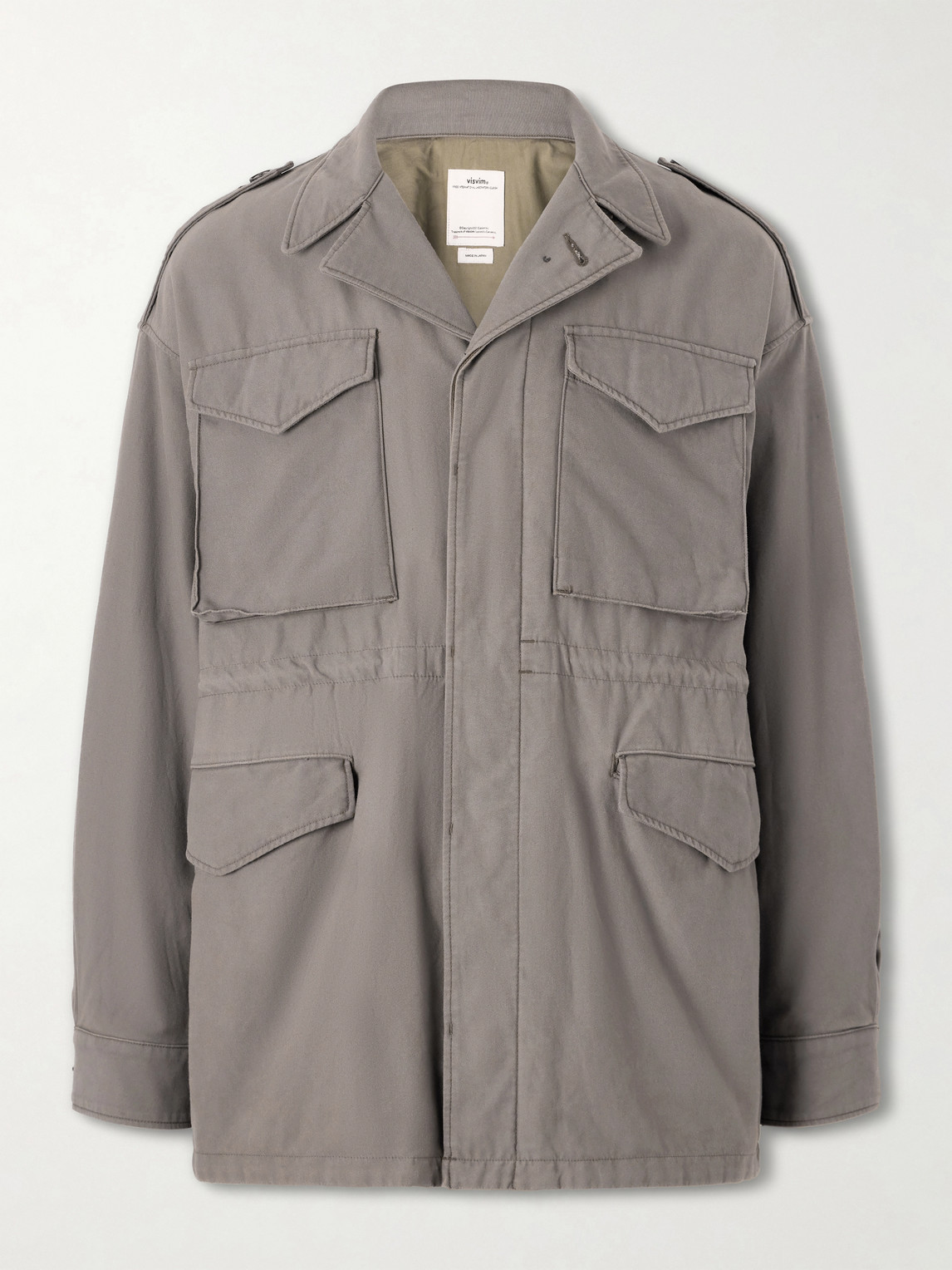 Visvim Achse Cotton-blend Field Jacket In Gray