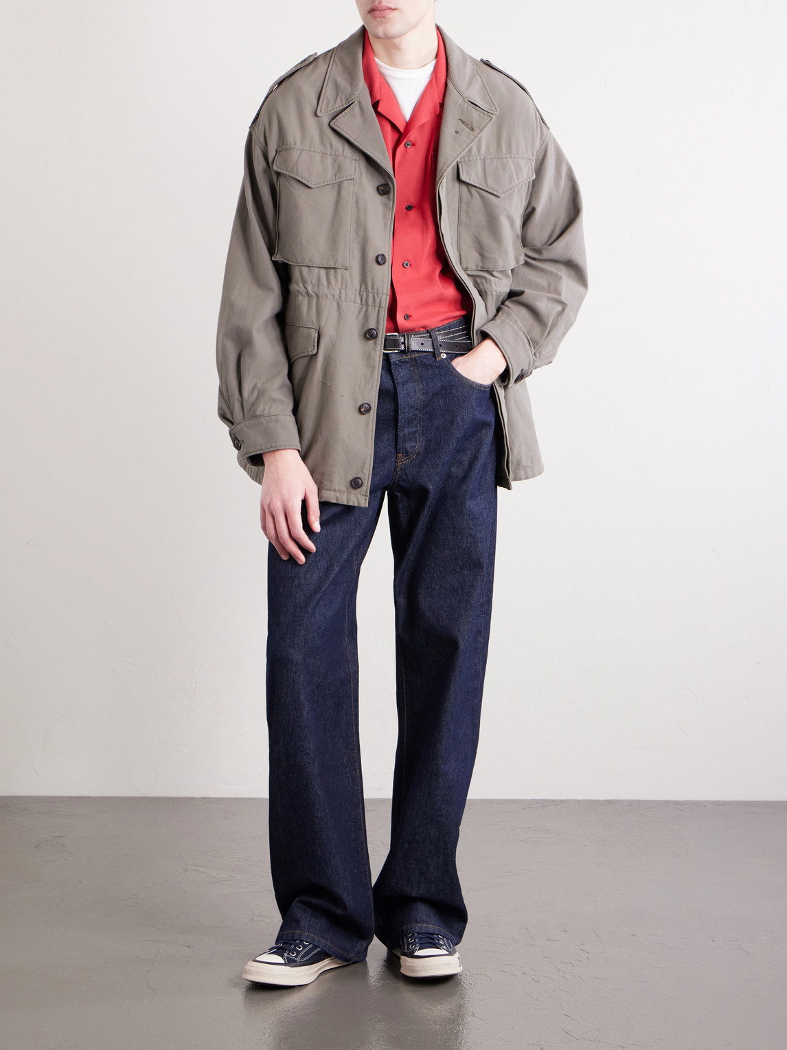 Visvim Achse Cotton-blend Field Jacket In Gray