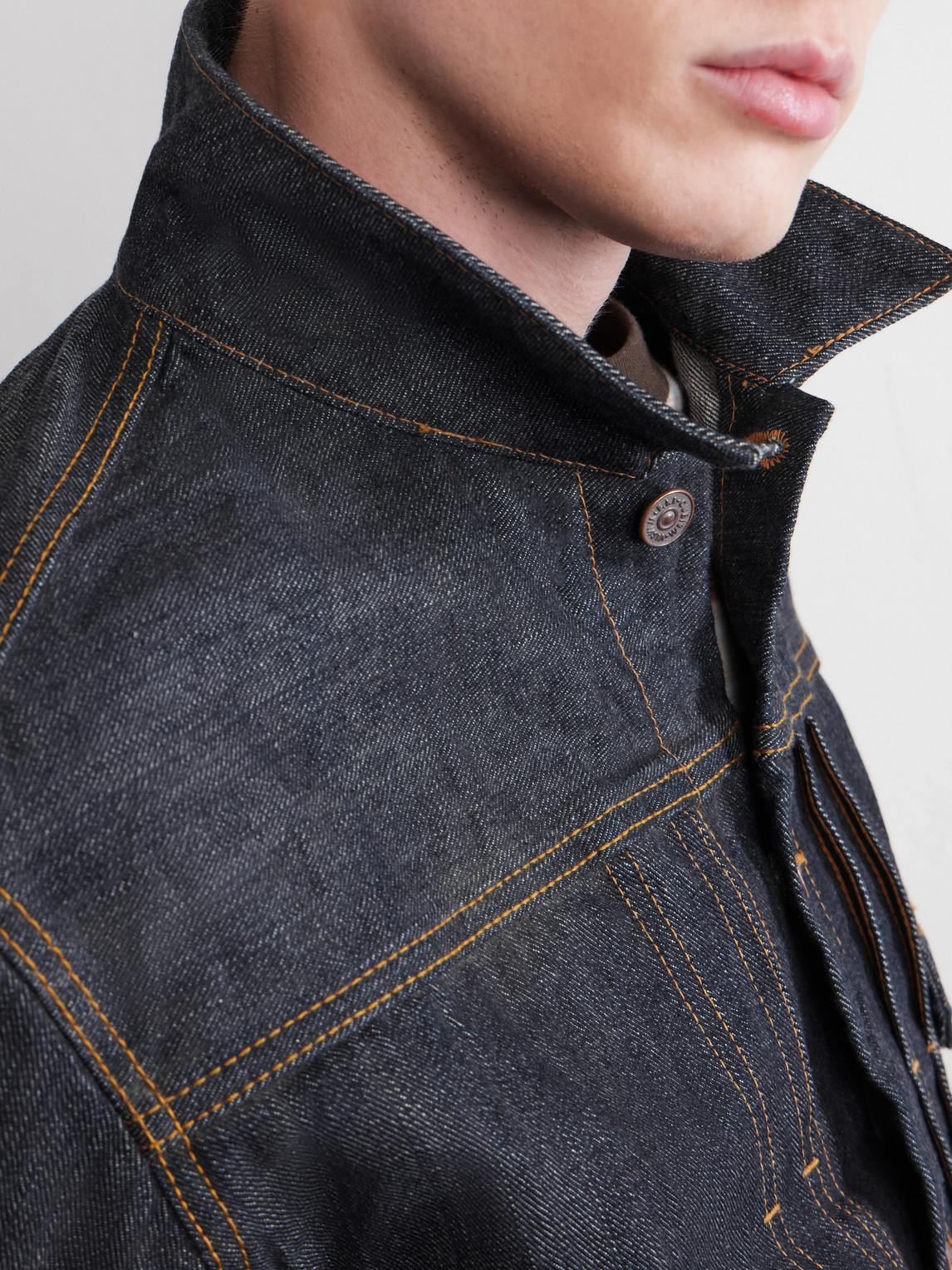 Visvim Mud Od Denim Jacket In Blue