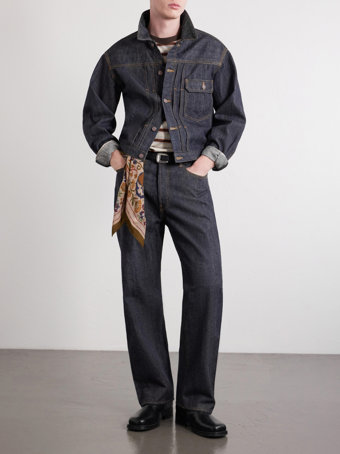 Visvim Mud Od Denim Jacket In Blue