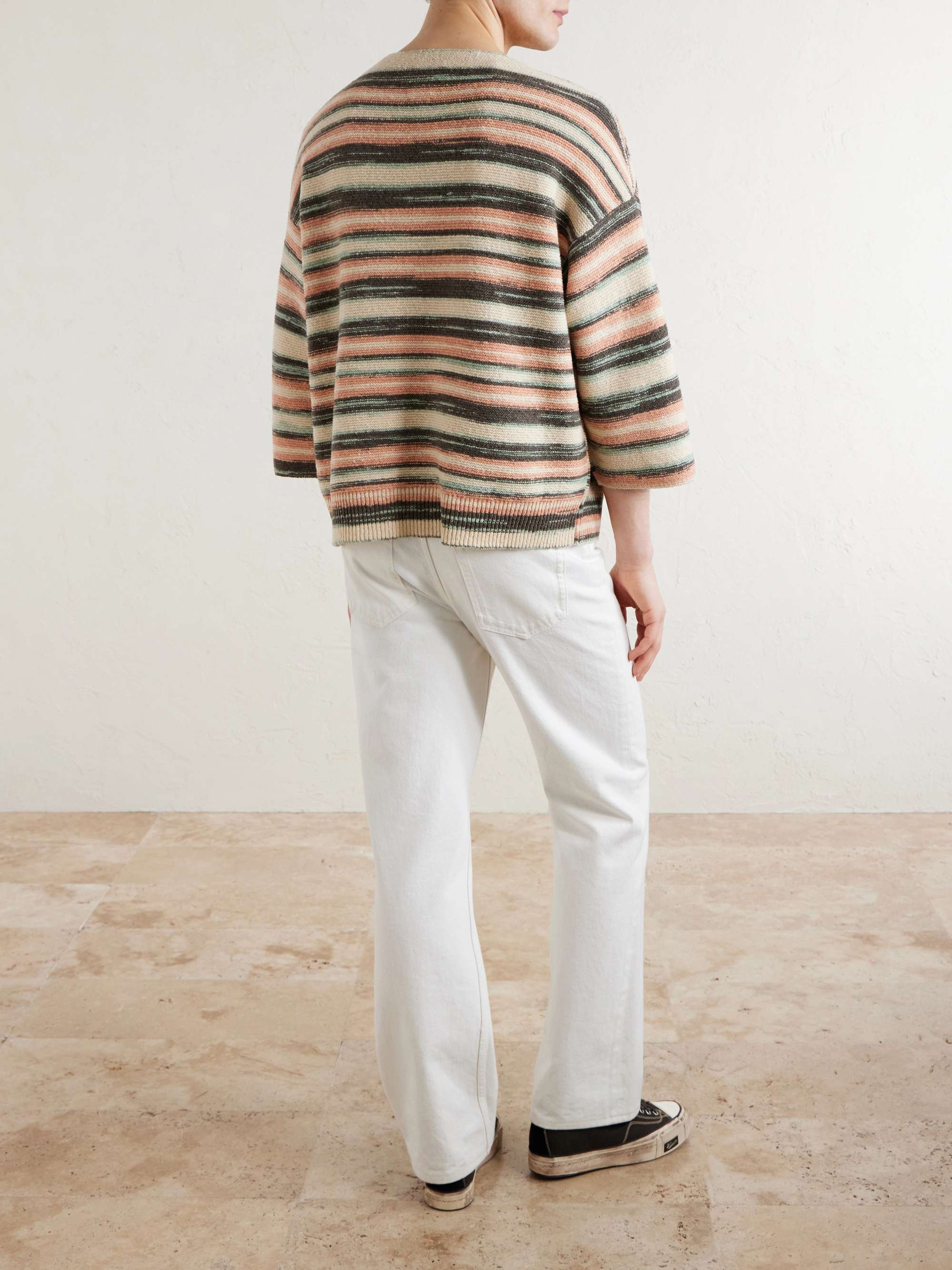 VISVIM Burrow Striped Wool and Cashmere-Blend Sweater for Men | MR