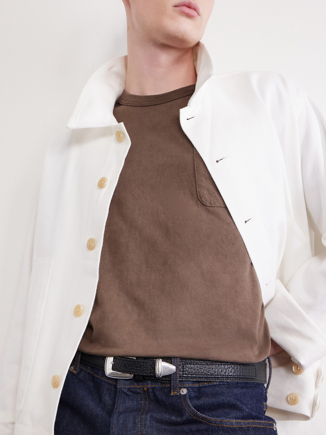 Visvim Cotton-jersey T-shirt In Brown