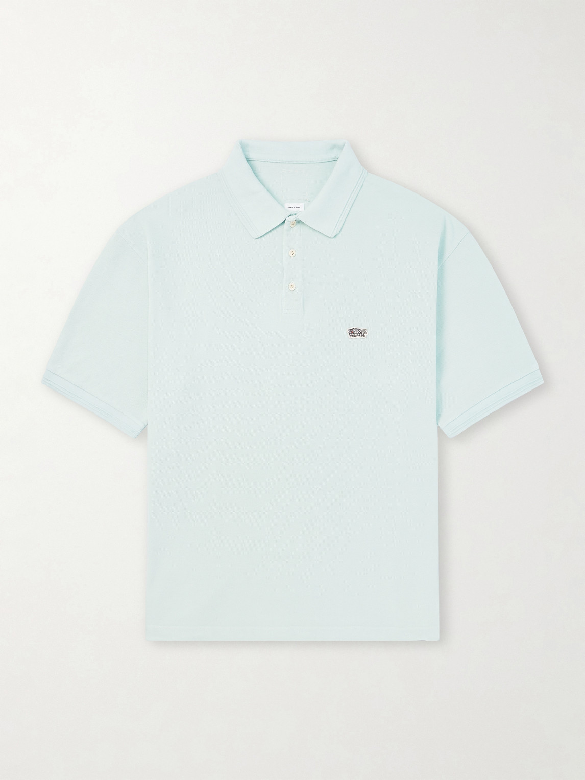 Visvim Mondo Logo-embroidered Cotton-piqué Polo Shirt In Green