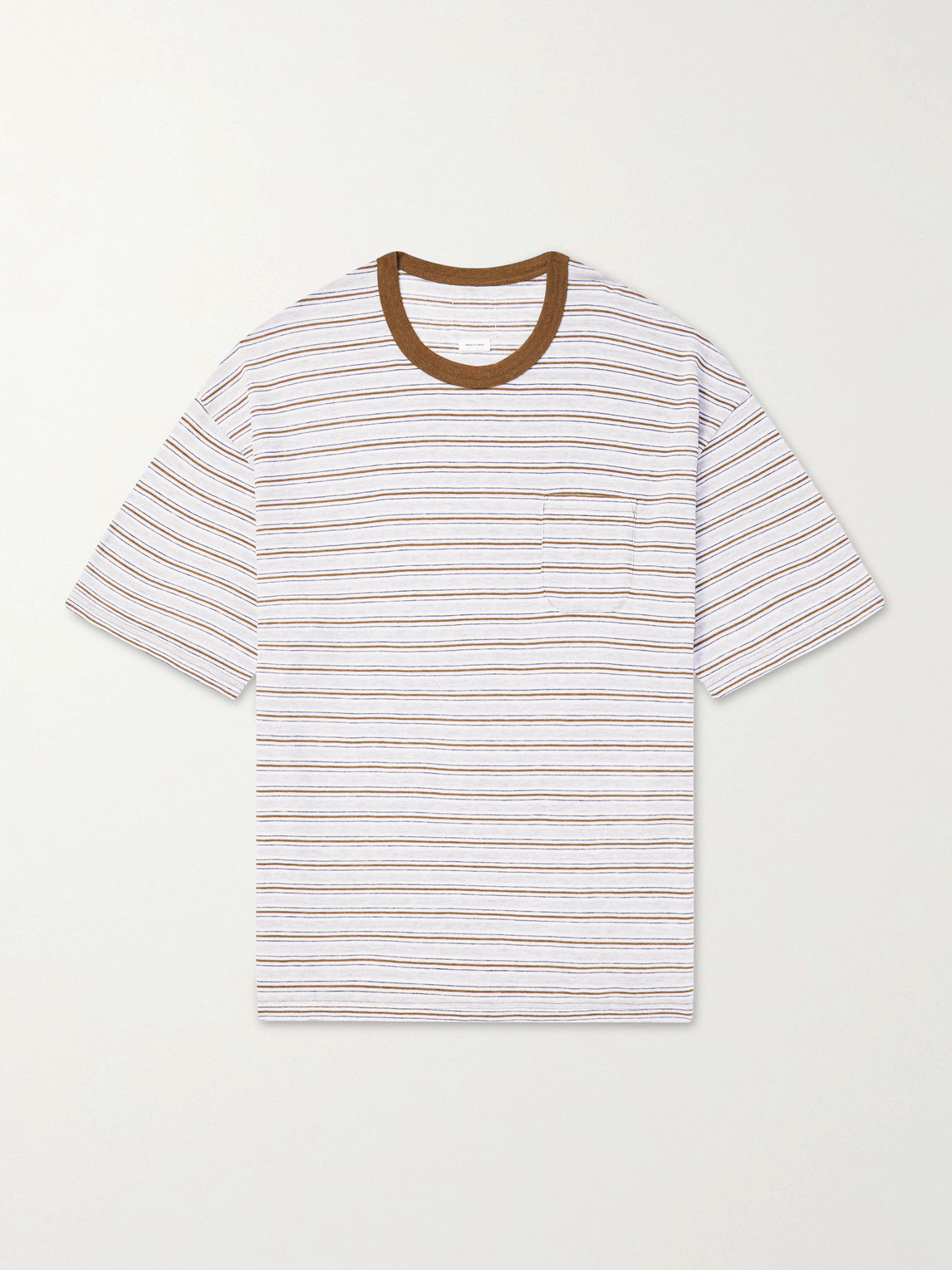 Visvim Striped Wool And Cotton-blend T-shirt In Multi