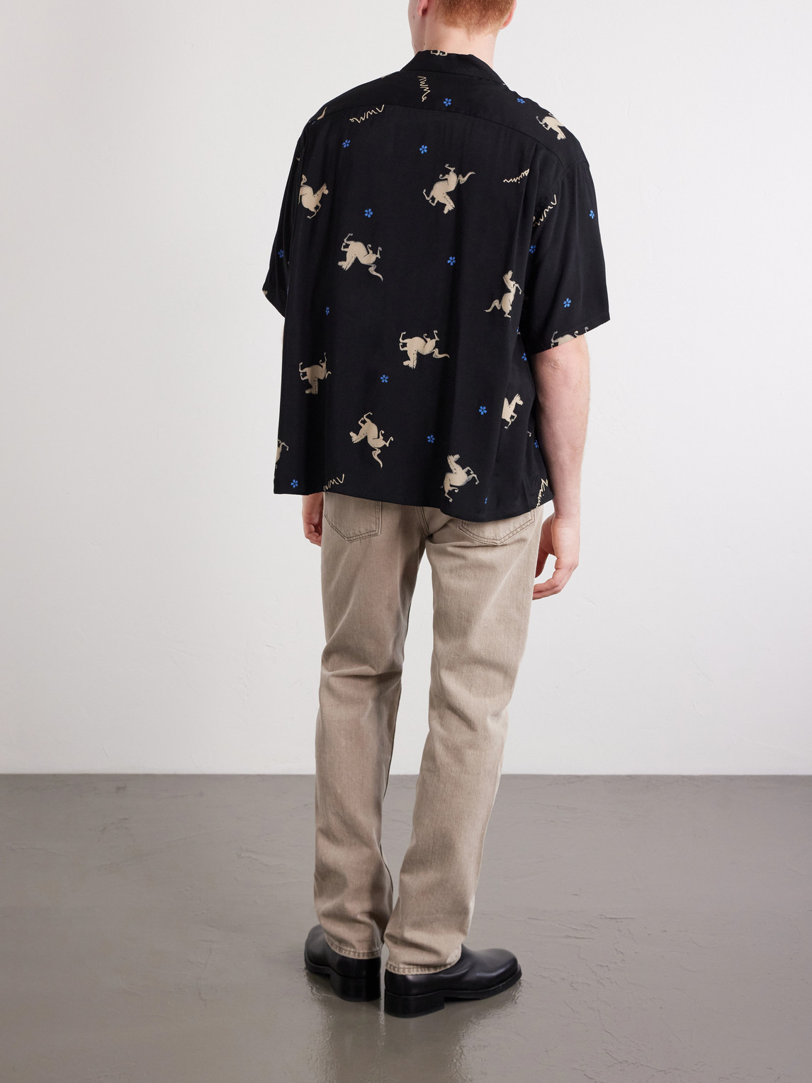  Visvim - Crosby Camp-collar Printed Woven Shirt - Men - Black - 1 