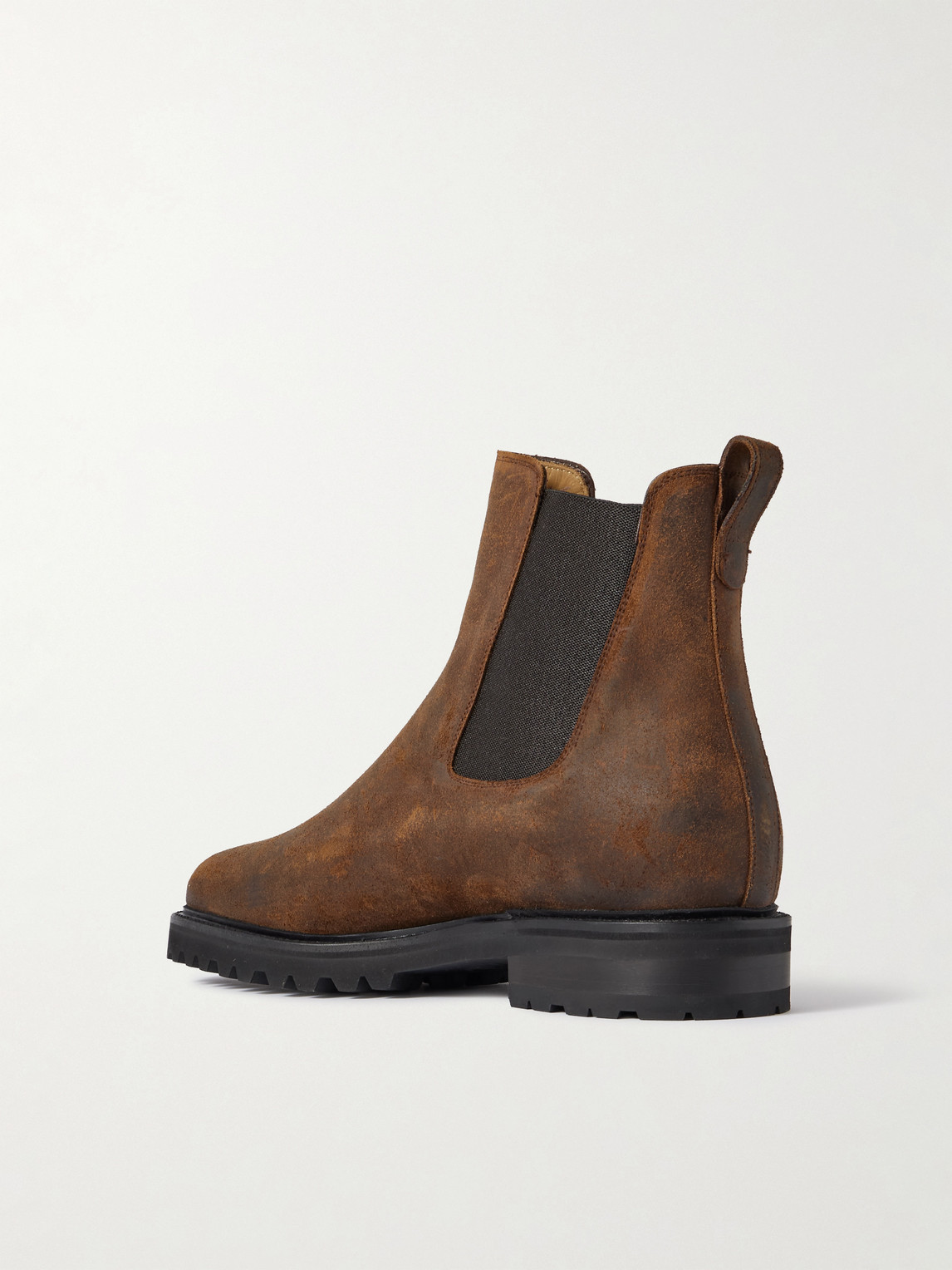 Majordome M11 Waxed-suede Chelsea Boots In Brown