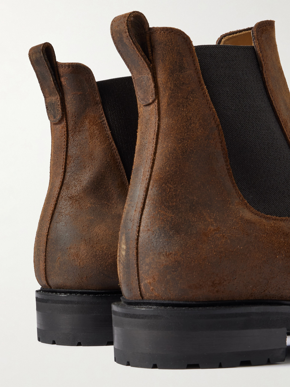 Majordome M11 Waxed-suede Chelsea Boots In Brown