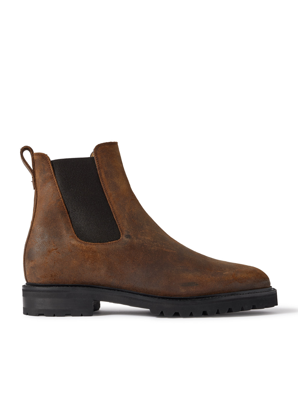 Majordome M11 Waxed-suede Chelsea Boots In Brown