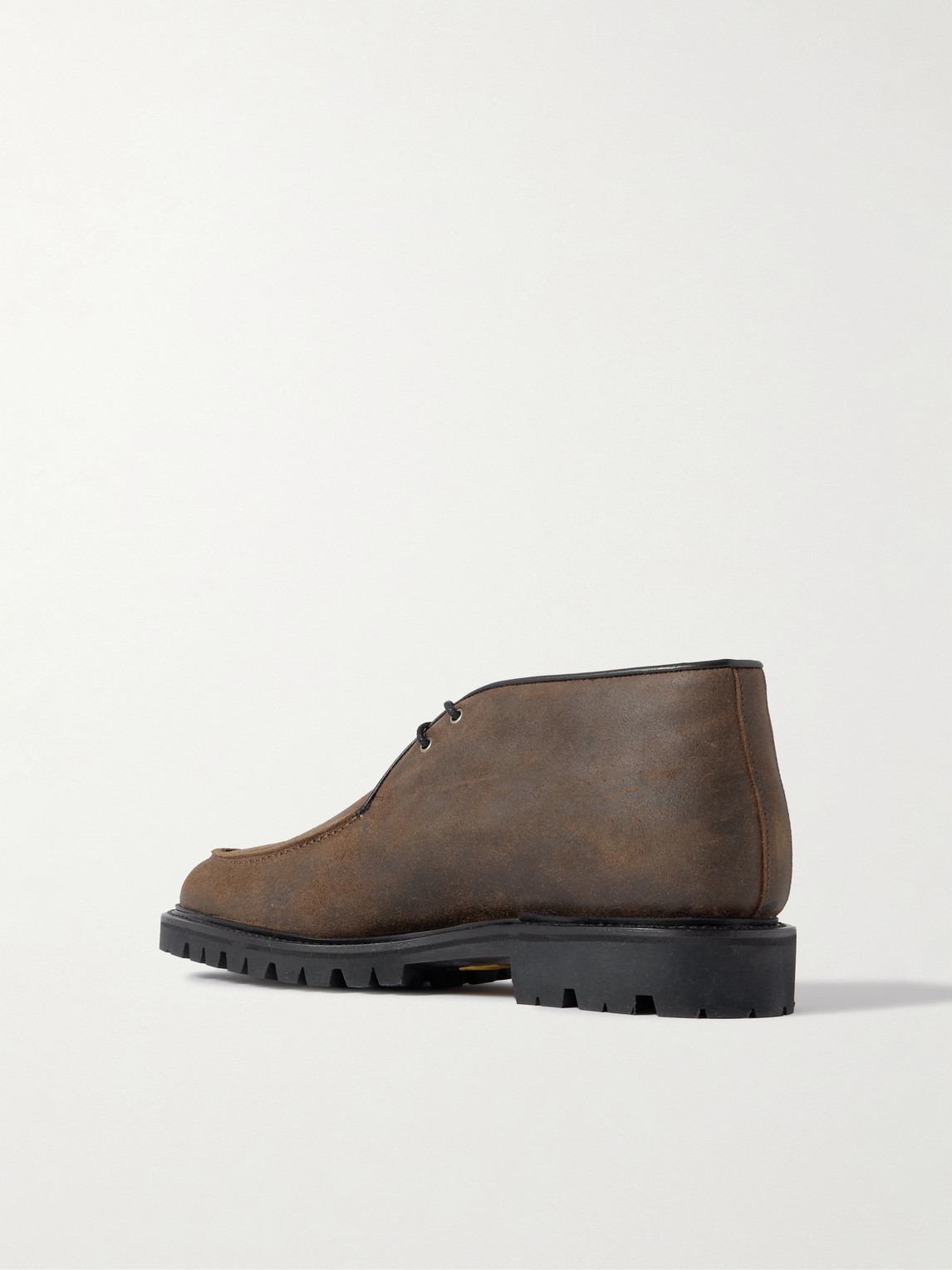 Majordome M69 Waxed-suede Chukka Boots In Brown