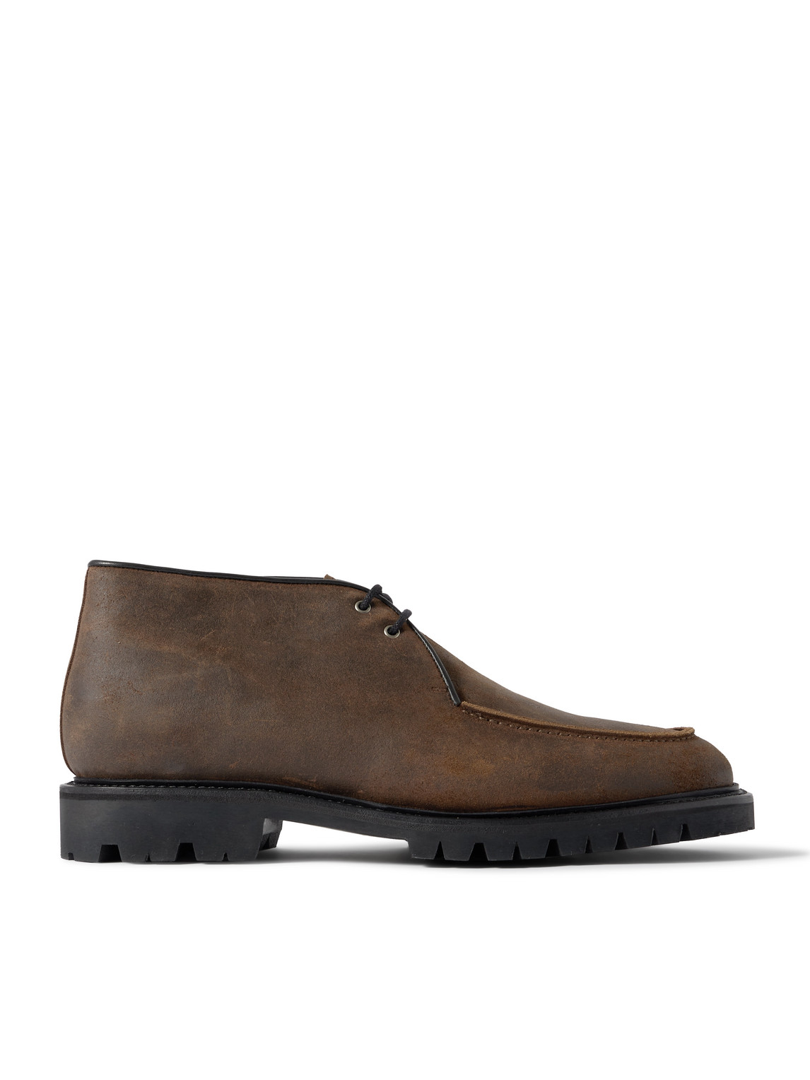 Majordome M69 Waxed-suede Chukka Boots In Brown