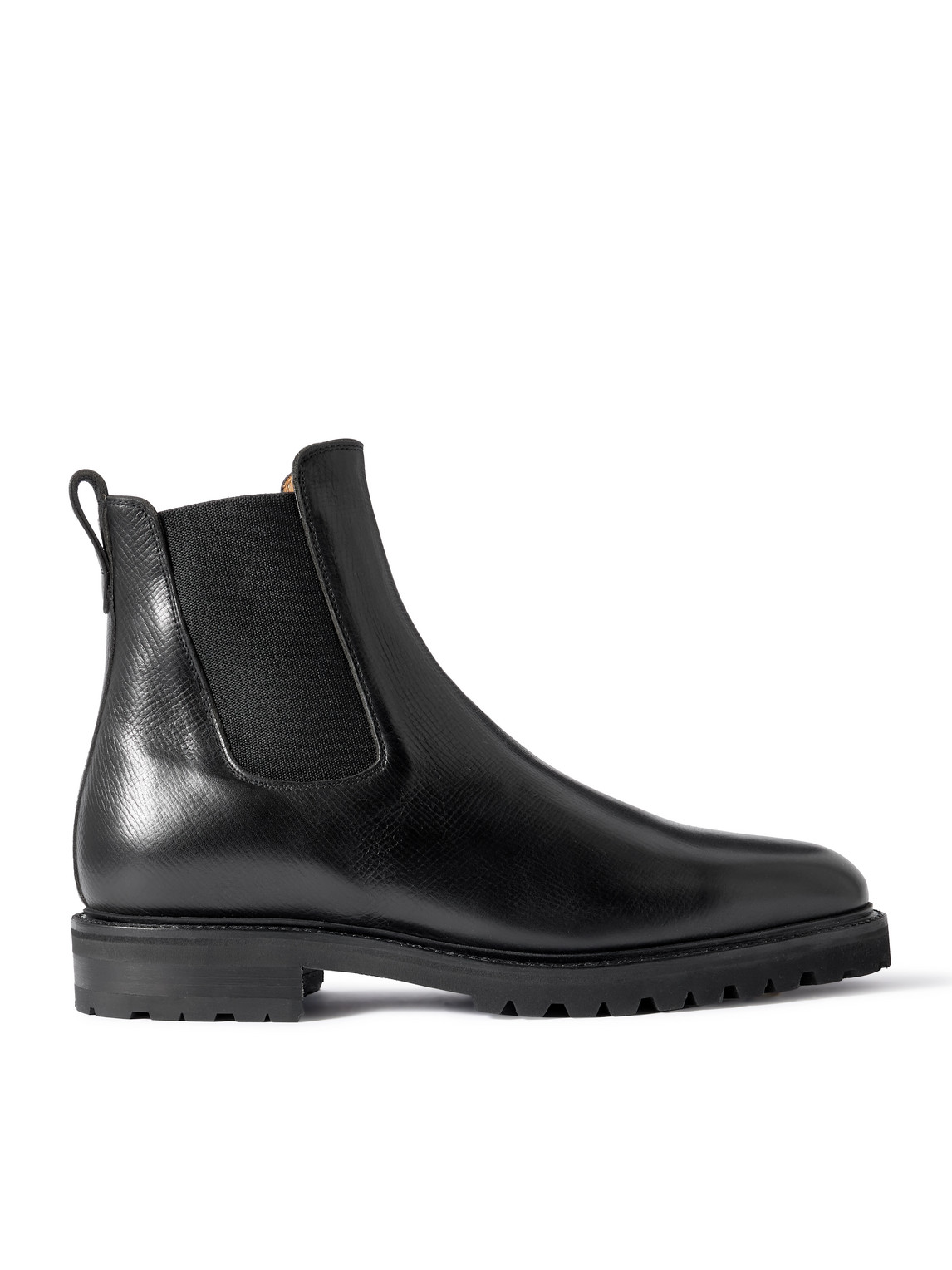 Majordome M11 Cross-grain Leather Chelsea Boots In Black