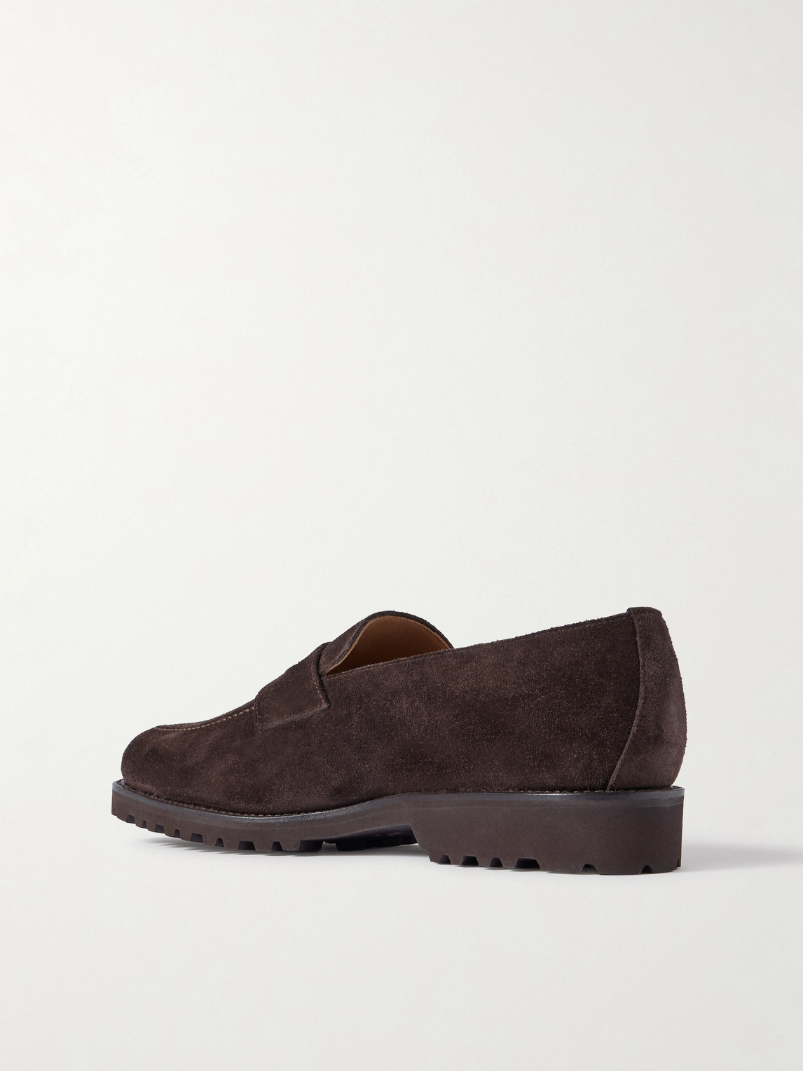 Majordome M08 Nubuck Penny Loafers In Brown