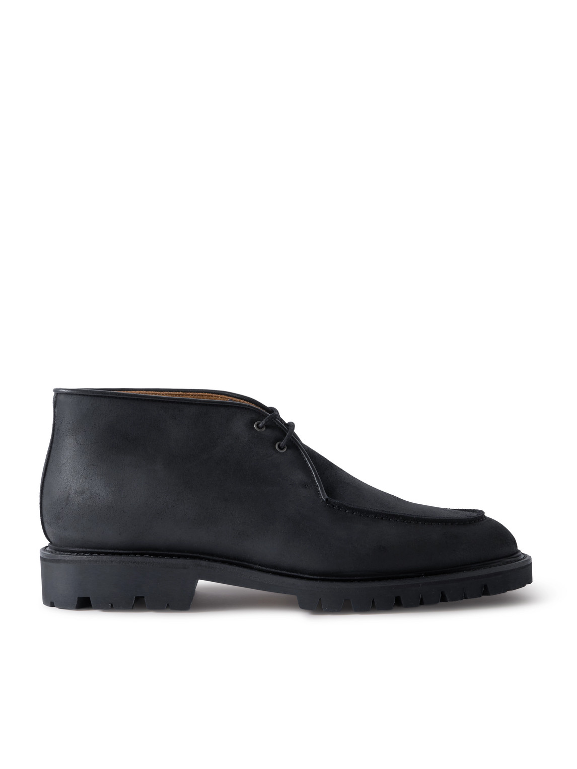 Majordome M69 Waxed-suede Chukka Boots In Black