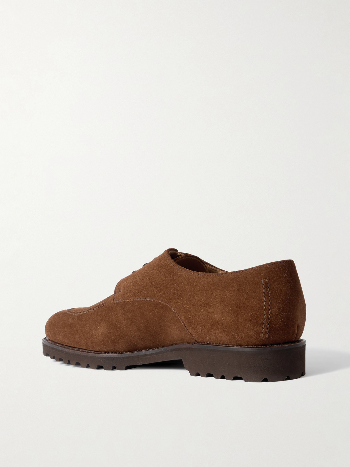 Majordome M32 Split-toe Nubuck Derby Shoes In Brown