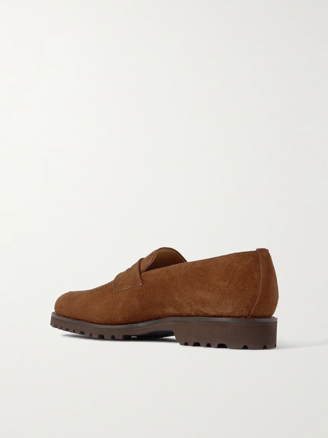 Majordome M08 Nubuck Penny Loafers In Brown