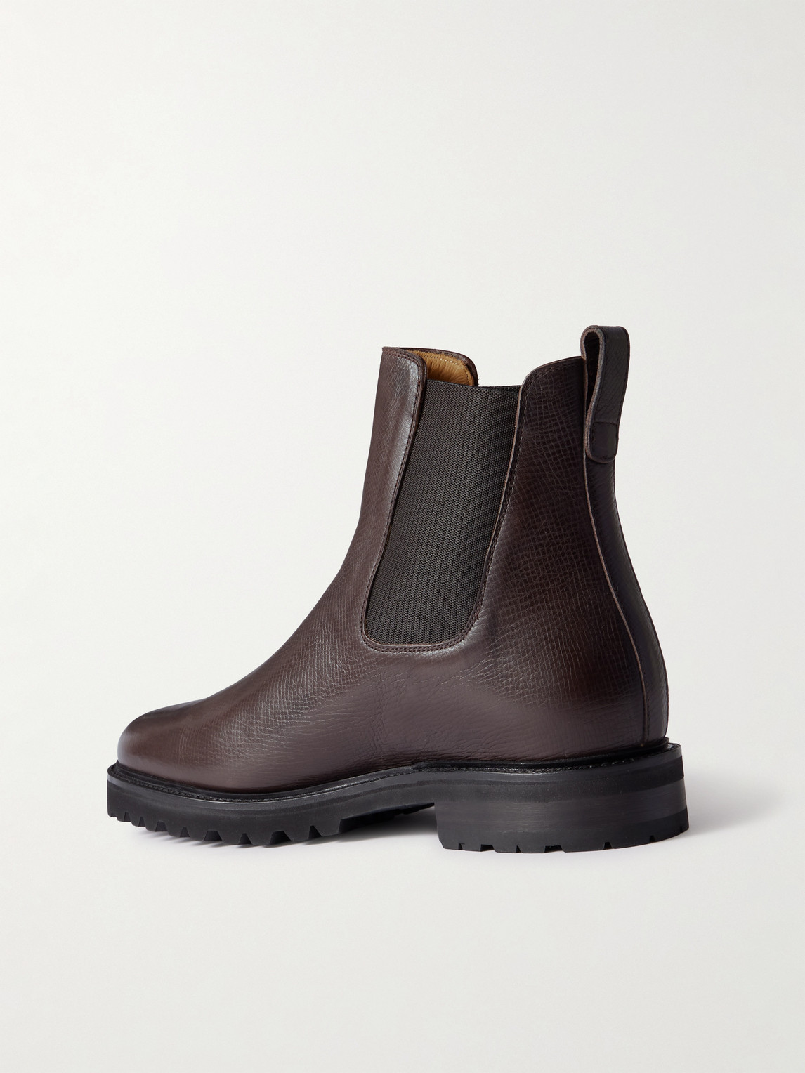 Majordome M11 Cross-grain Leather Chelsea Boots In Brown