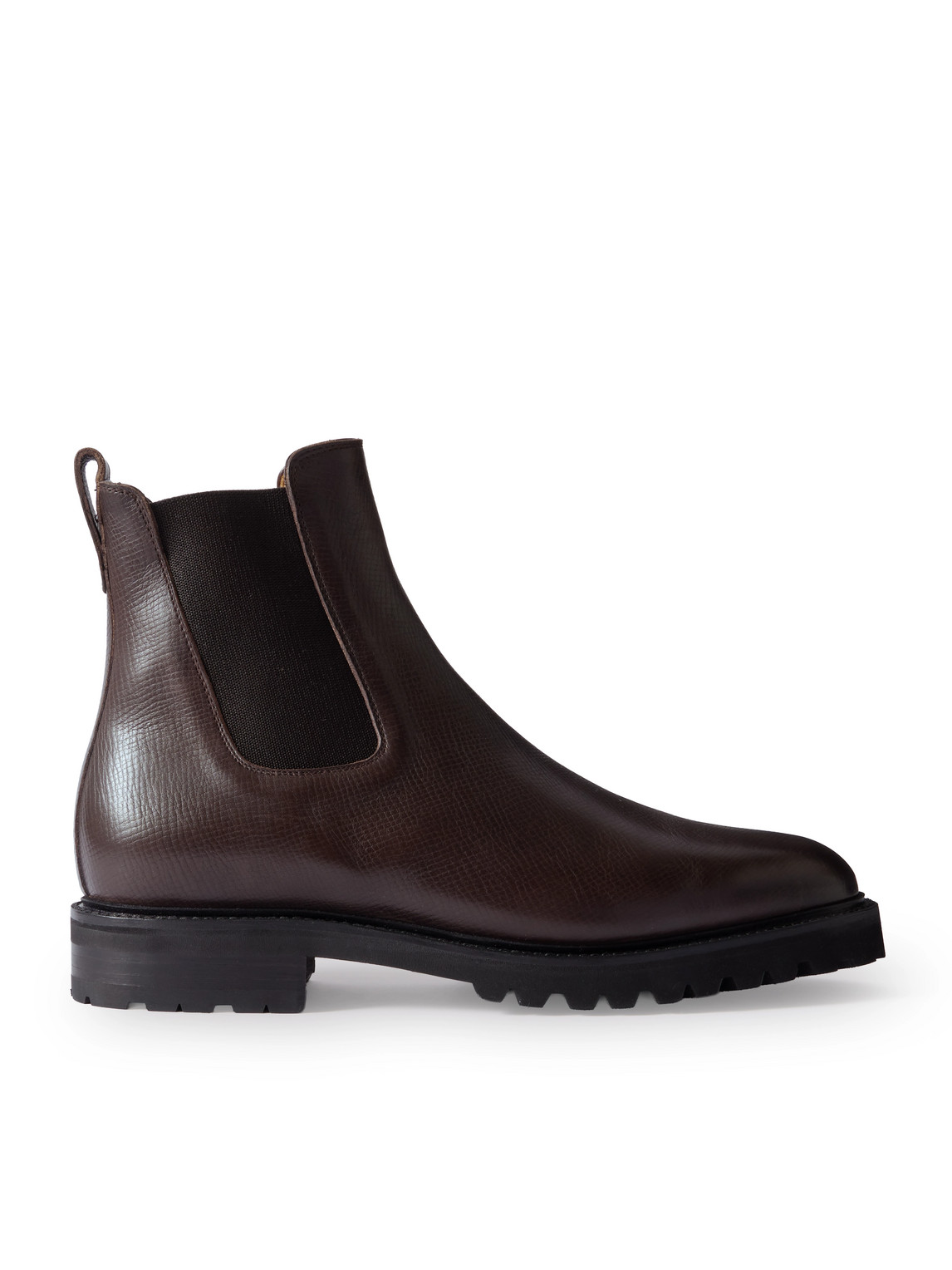Majordome M11 Cross-grain Leather Chelsea Boots In Brown