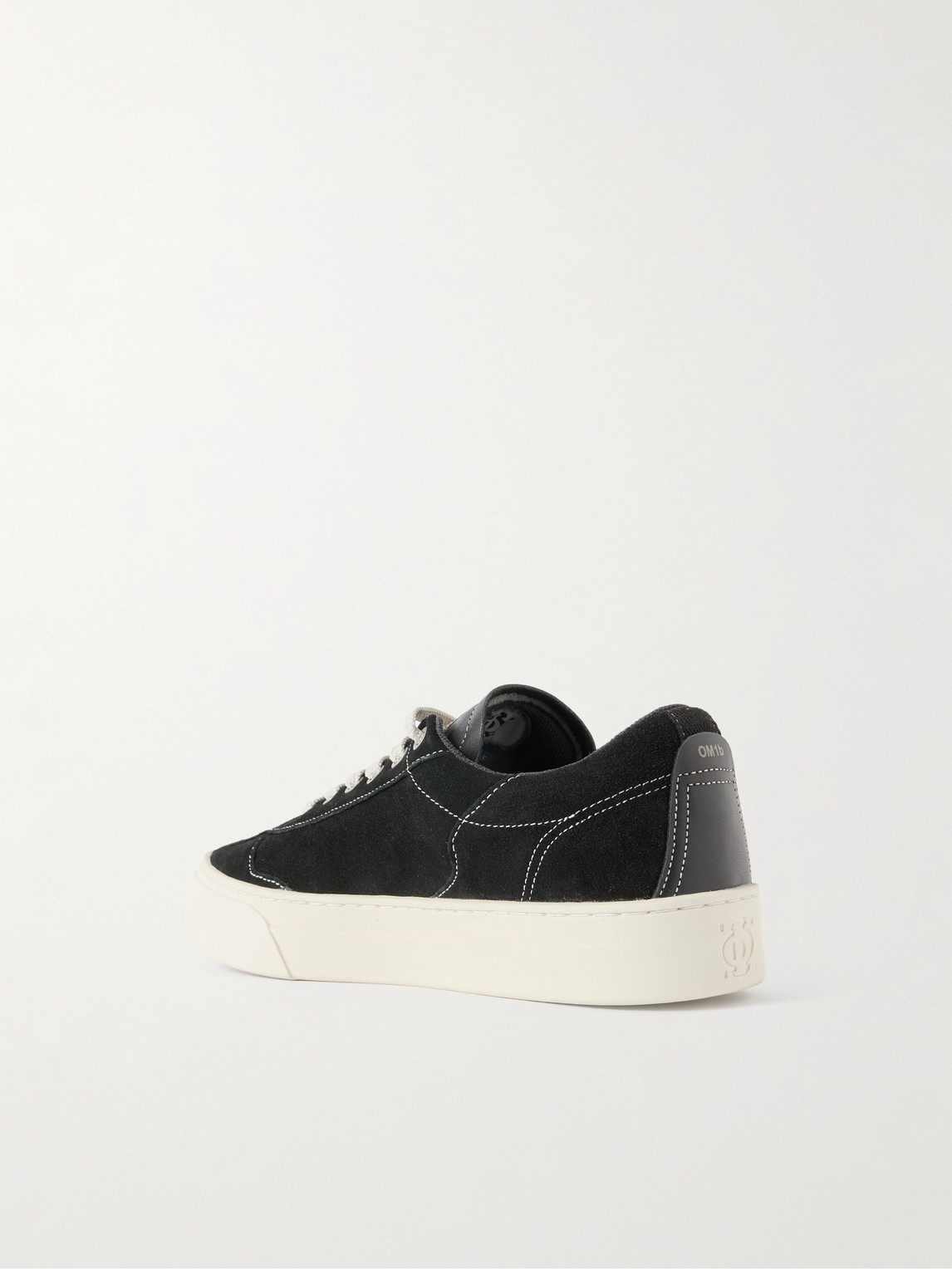 Omni Dellow Leather-trimmed Suede Sneakers In Black