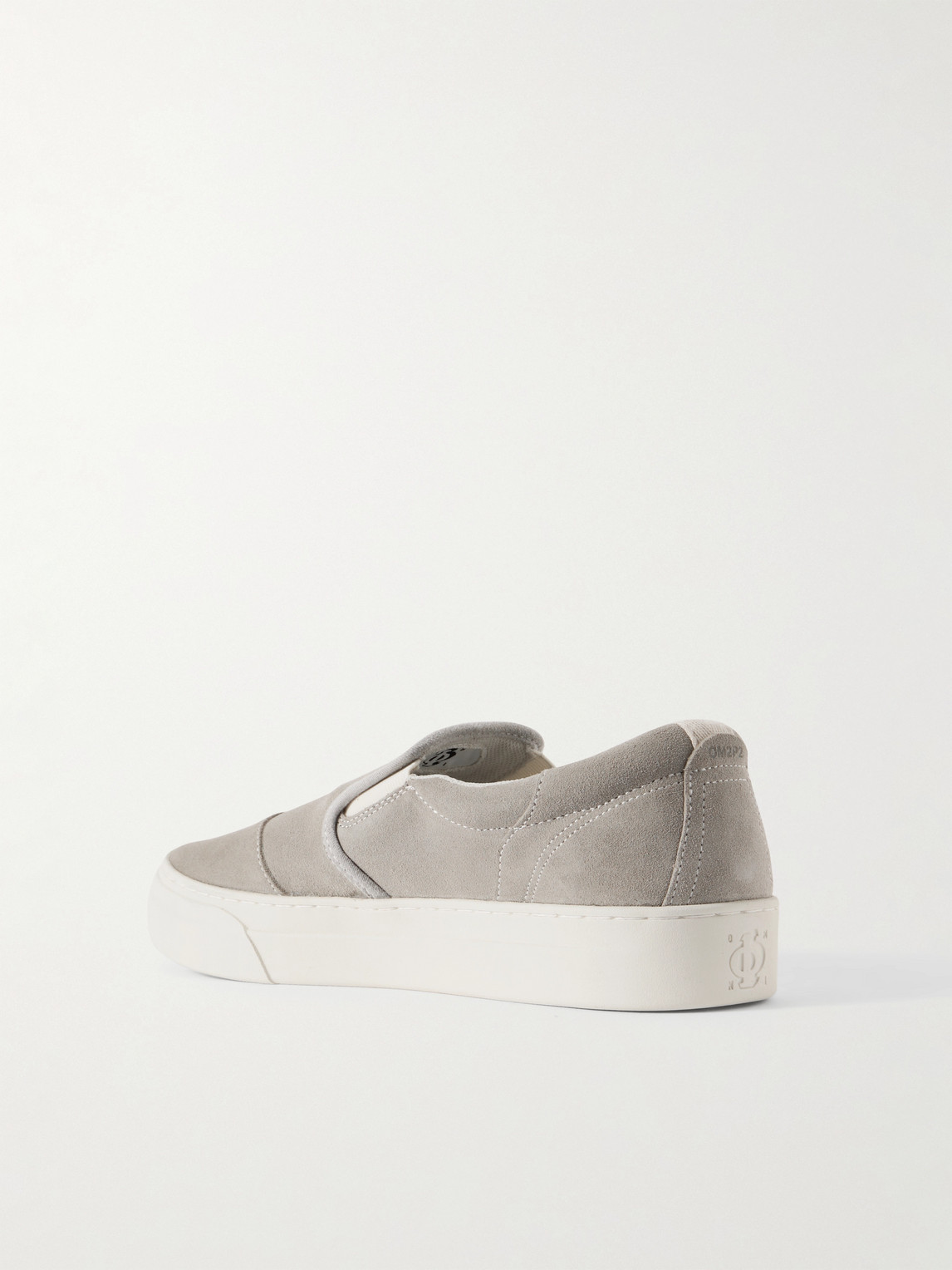 Omni Lister Canvas-trimmed Suede Slip-on Sneakers In Gray