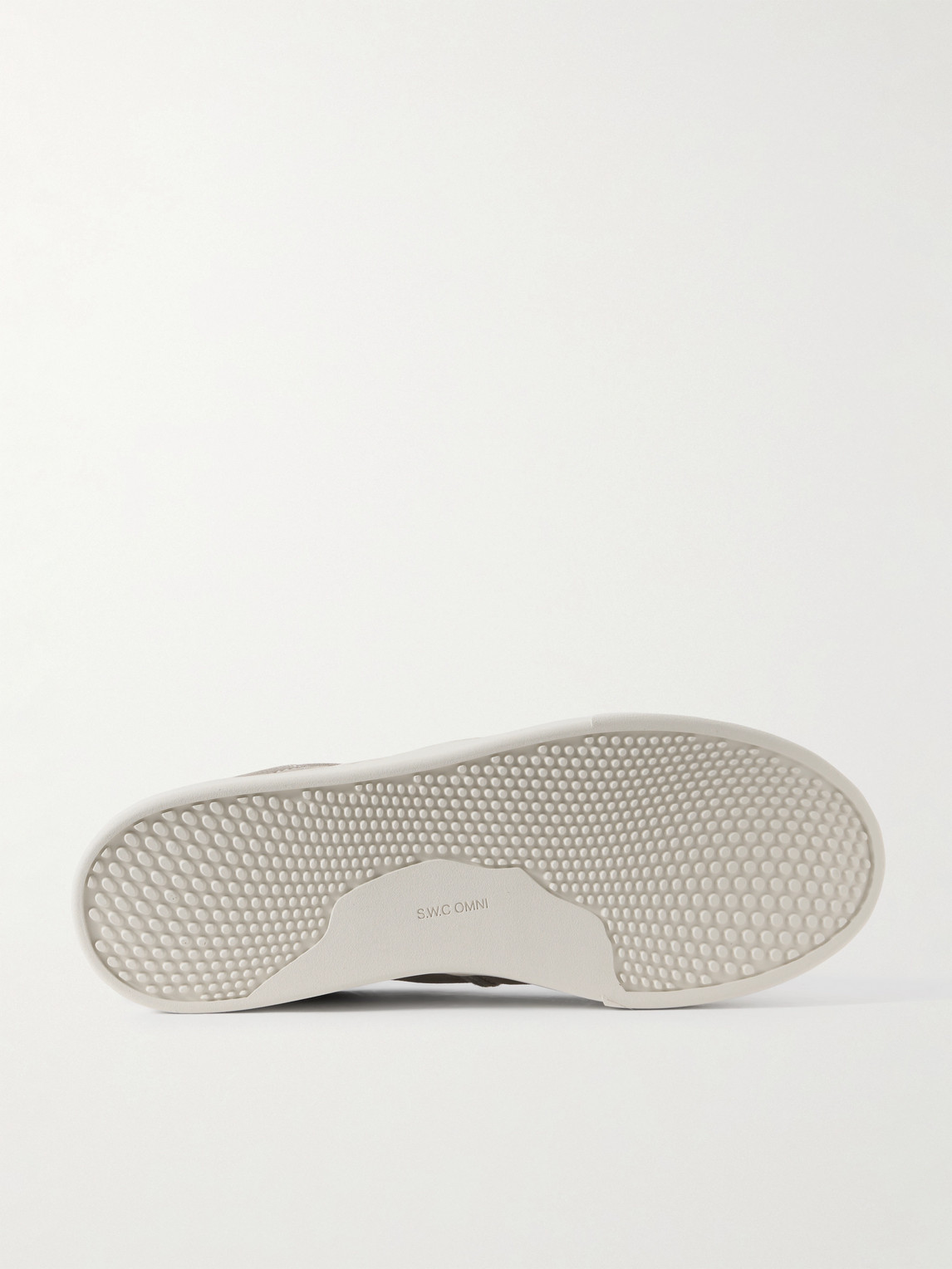 Omni Lister Canvas-trimmed Suede Slip-on Sneakers In Gray