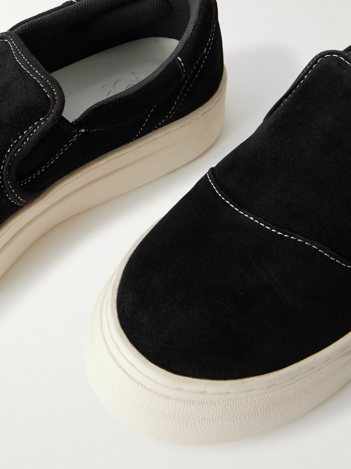 Omni Lister Suede Slip-on Sneakers In Black