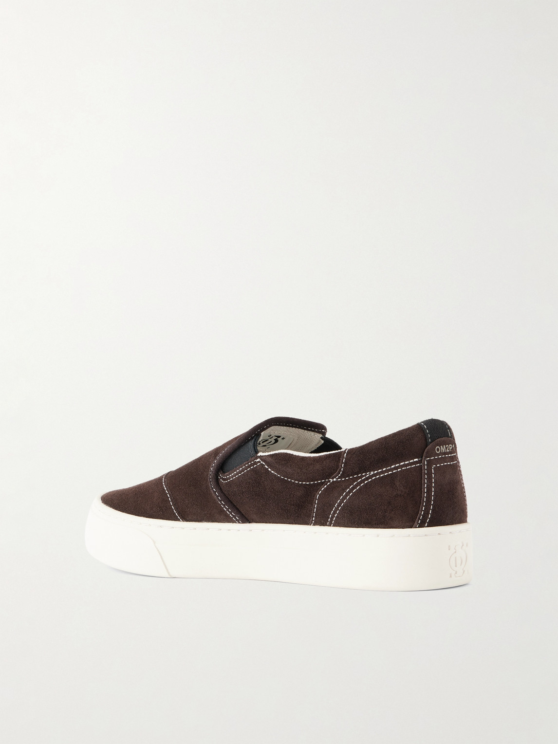 Omni Lister Canvas-trimmed Suede Slip-on Sneakers In Burgundy