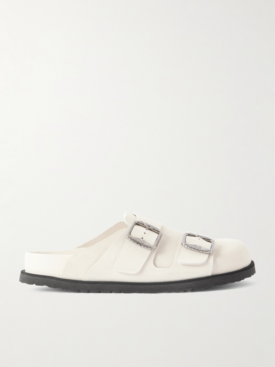 Birkenstock 1774 222 West Suede Clogs In Neutral