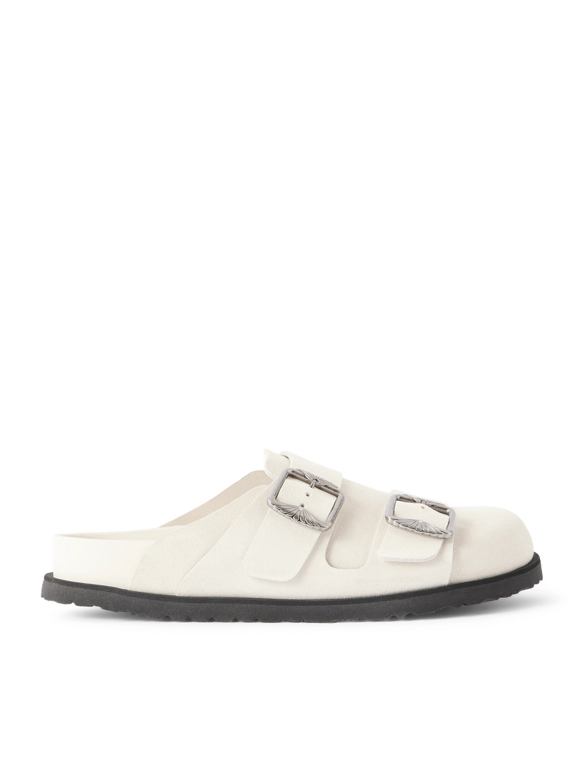 Birkenstock 1774 222 West Suede Clogs In Neutral