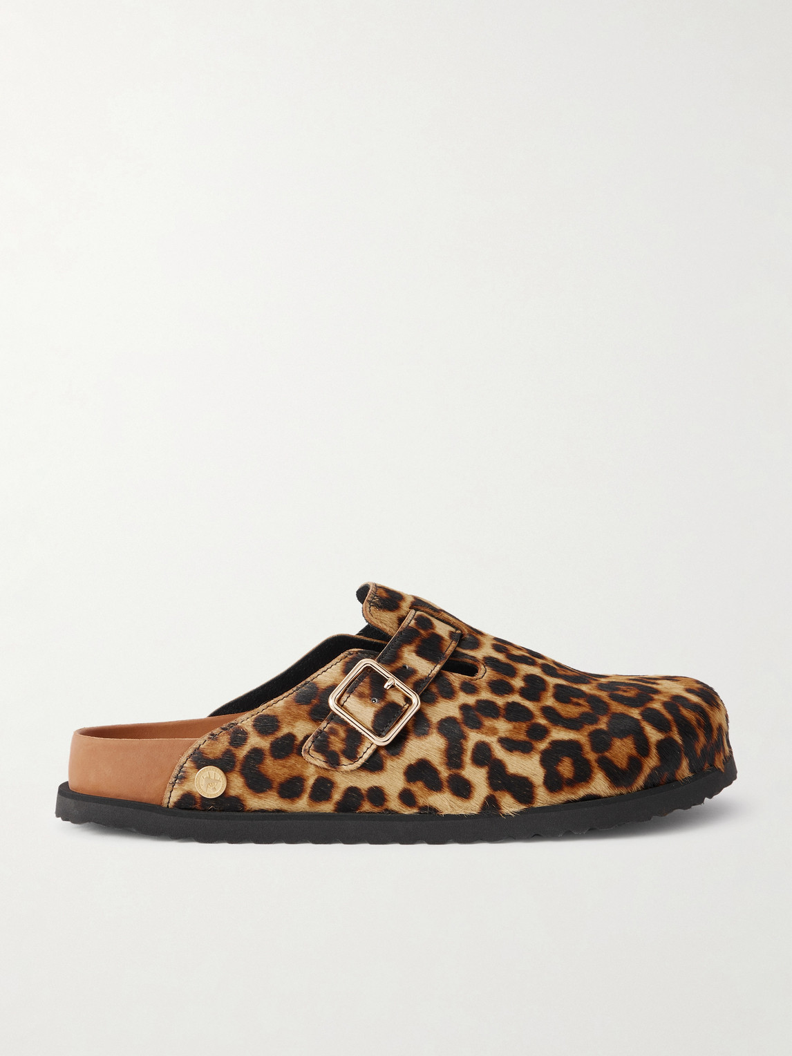 Birkenstock 1774 Boston Leopard-print Calf Hair Clogs In Brown