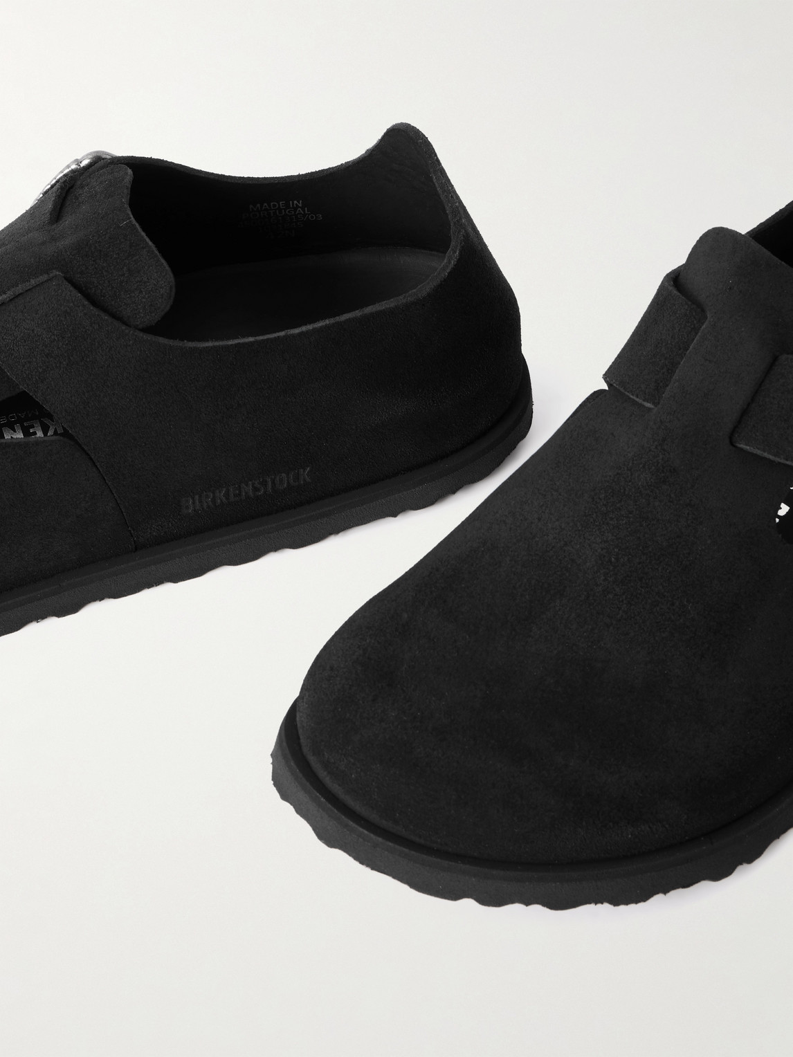 Birkenstock 1774 London Suede Clogs In Black