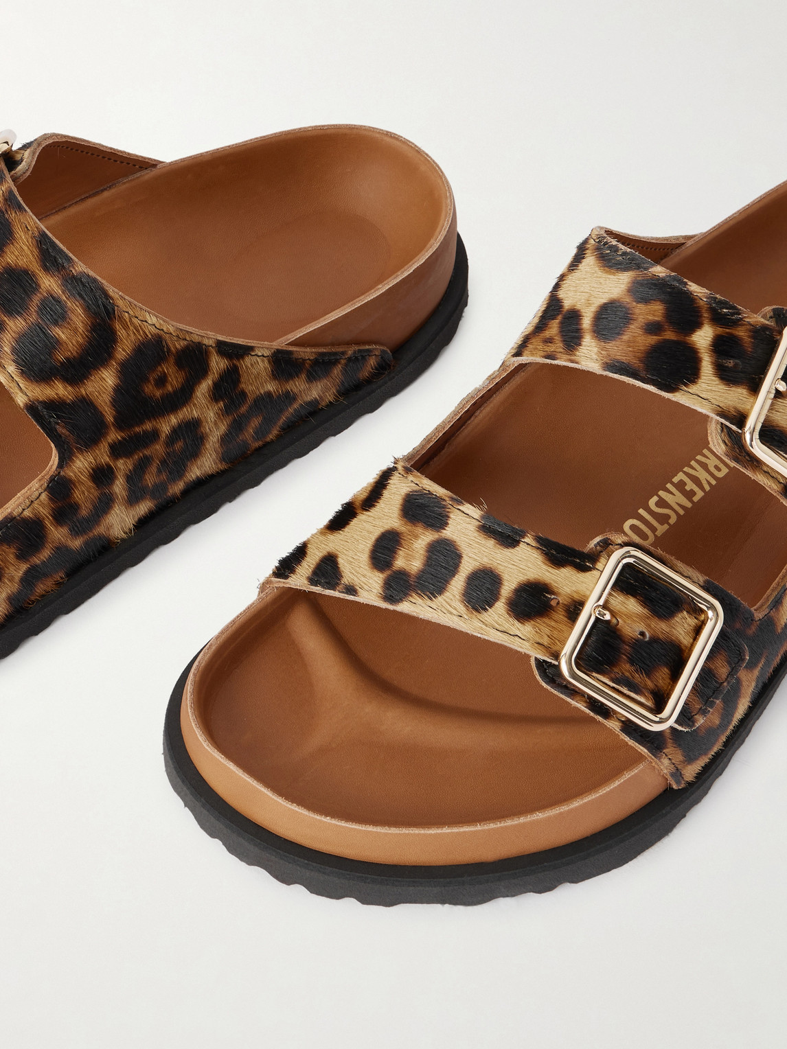 Birkenstock 1774 Arizona Leopard-print Calf Hair Sandals In Brown