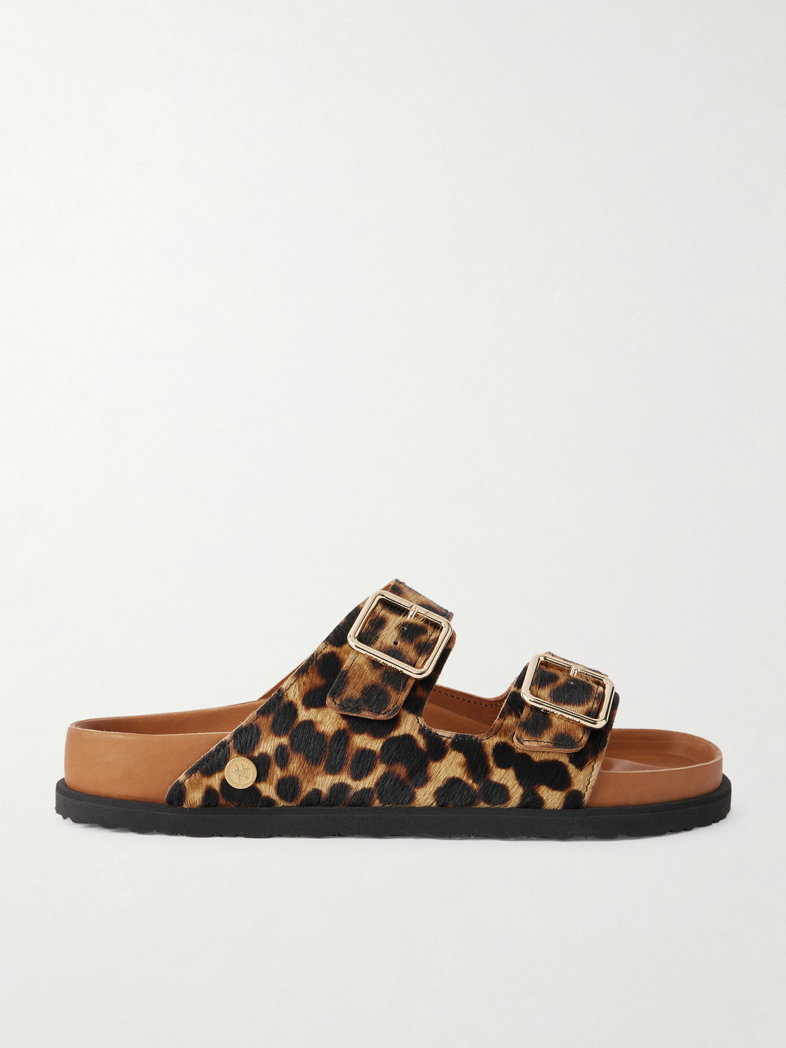 Birkenstock 1774 Arizona Leopard-print Calf Hair Sandals In Brown