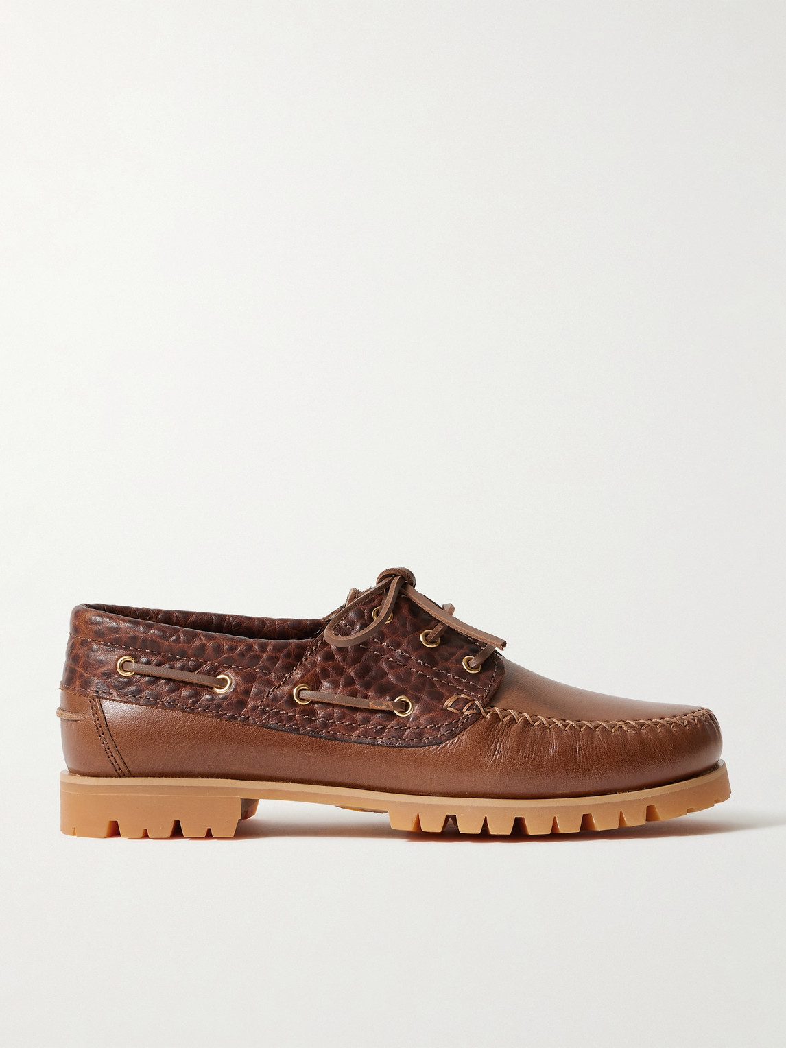 Vinny's Aztec Leather Boat Shoes - Men