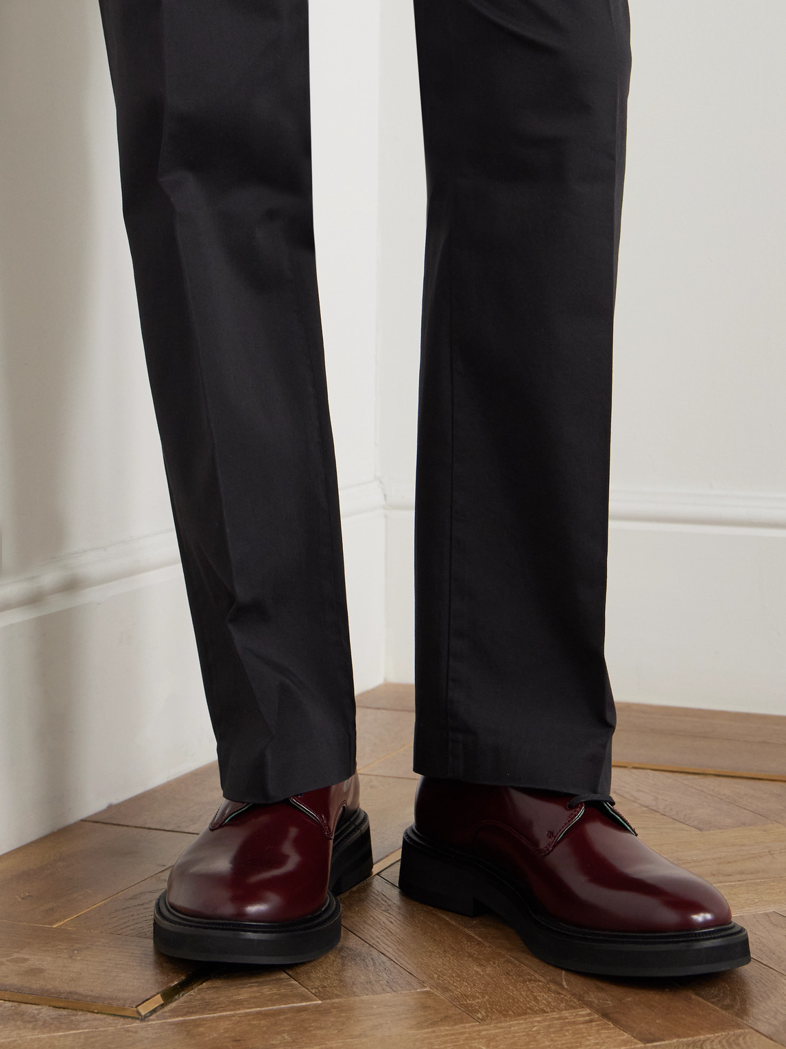 Officer Polished-Leather Derby Shoes — 2